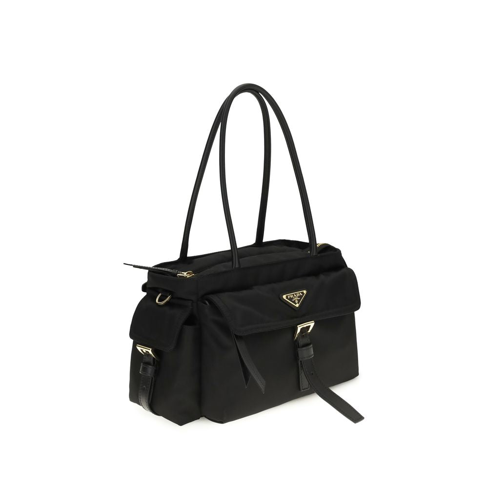 Prada Black Polyamide Shoulder Women's Bag