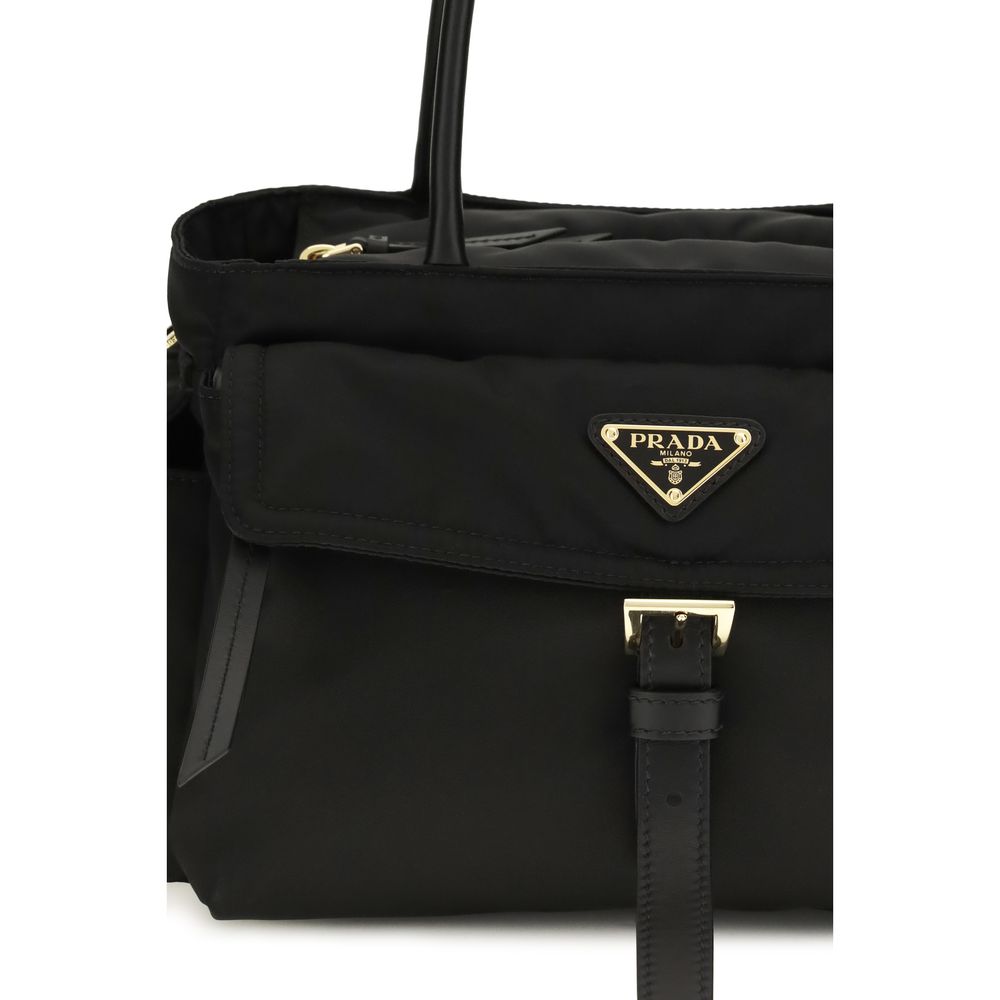 Prada Black Polyamide Shoulder Women's Bag