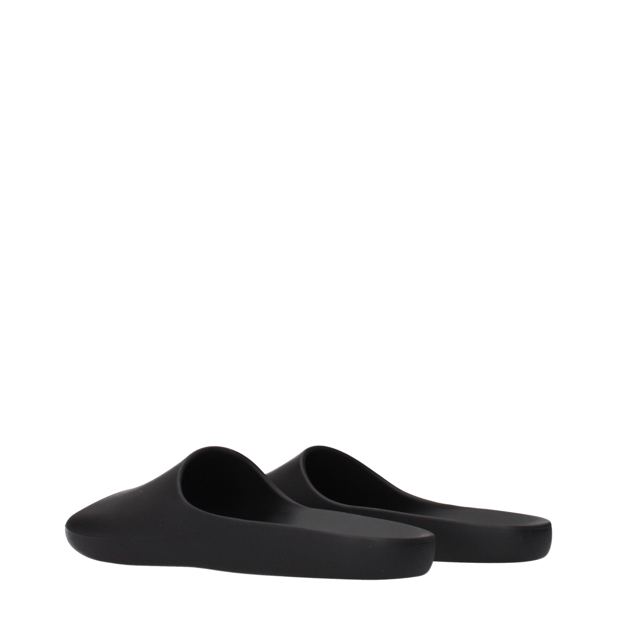 The Row Black Cotton Women's Slippers