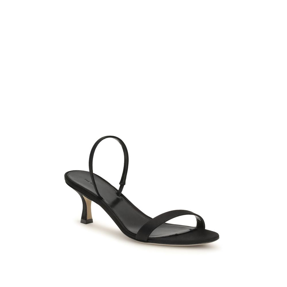 The Row Black Calf Leather Bos Taurus Stiletto Heel Women's Sandals