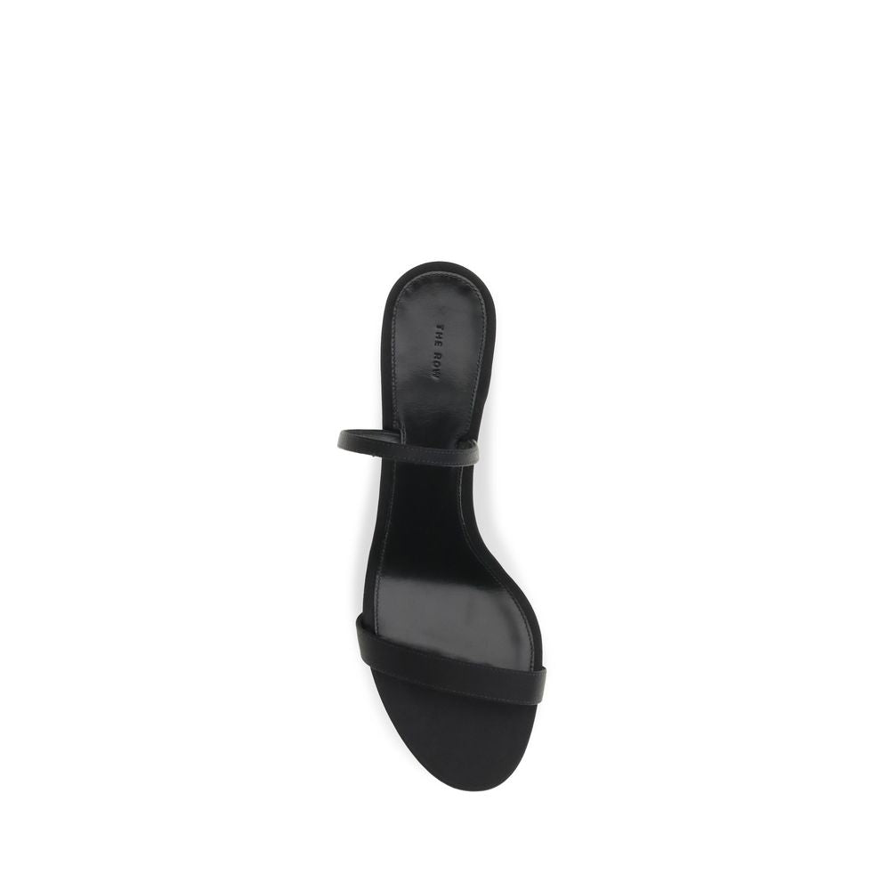 The Row Black Calf Leather Bos Taurus Stiletto Heel Women's Sandals