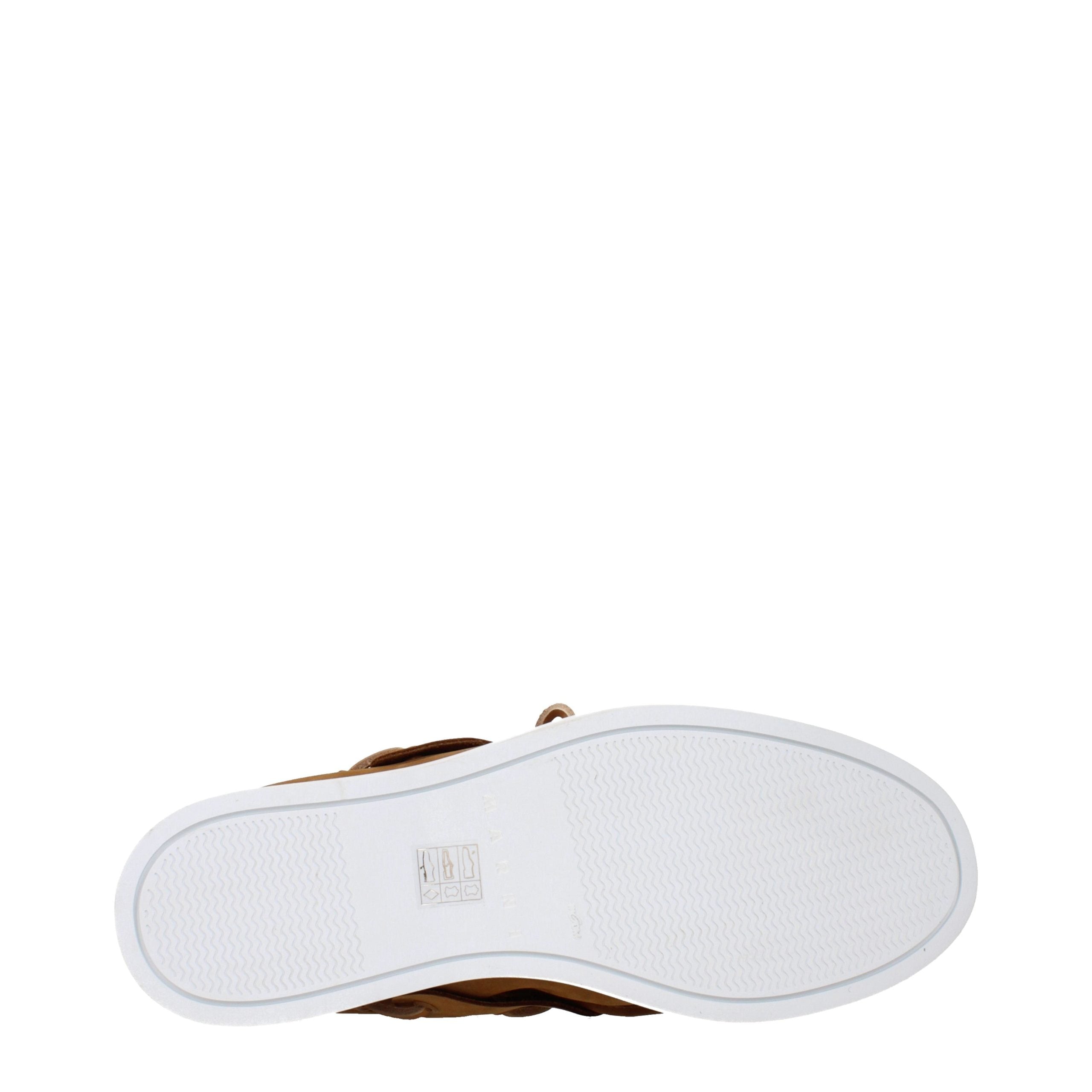 Marni Brown Leather Slip-On Men's Loafers
