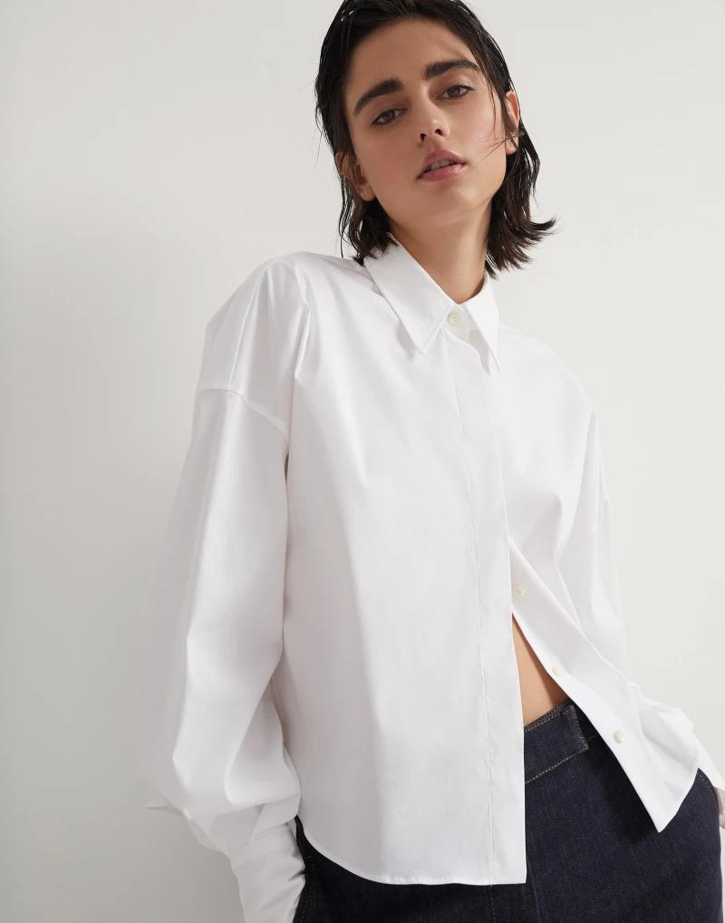 Brunello Cucinelli White Cotton Women's Shirt