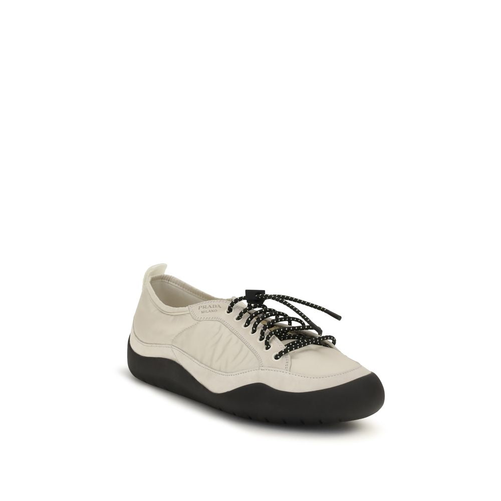 Prada Beige Fabric Athletic Men's Sneakers