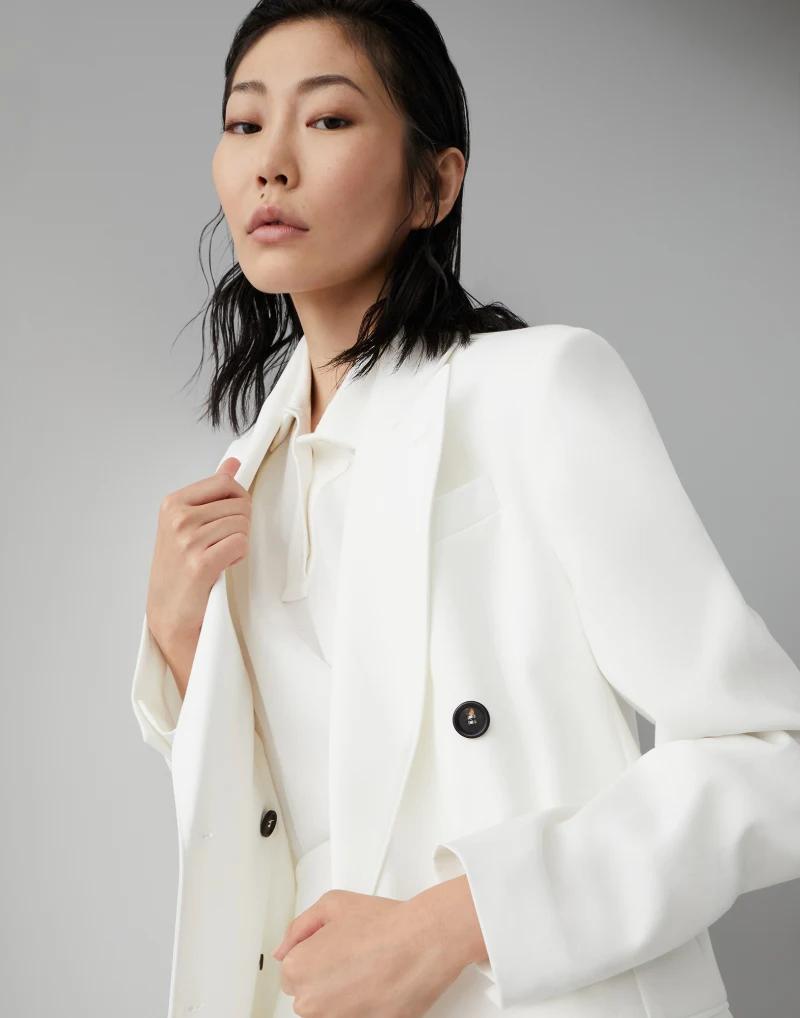 Brunello Cucinelli White Cotton Women's Blazer