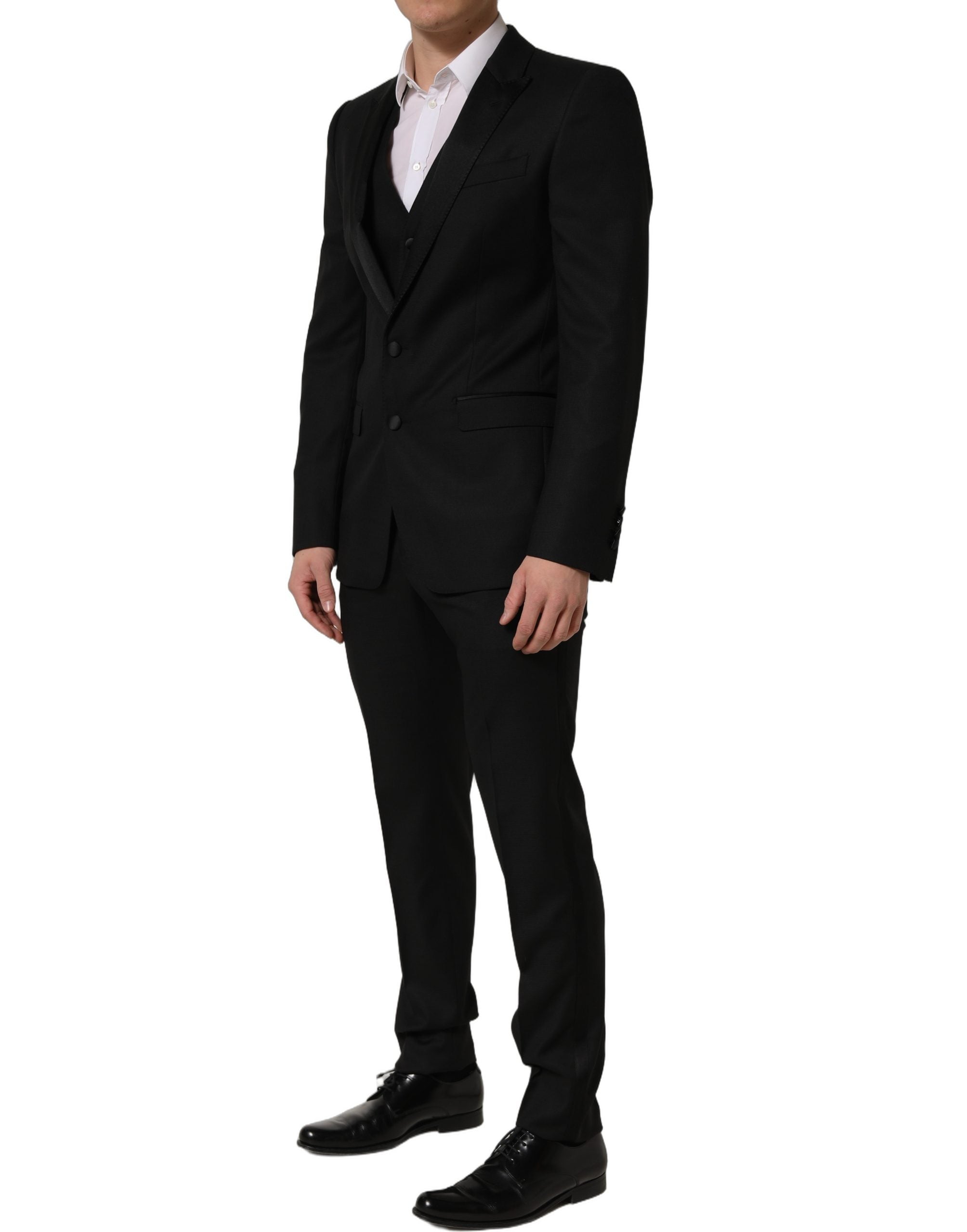 Dolce & Gabbana Black MARTINI Slim Fit Formal 3 Piece Men's Suit