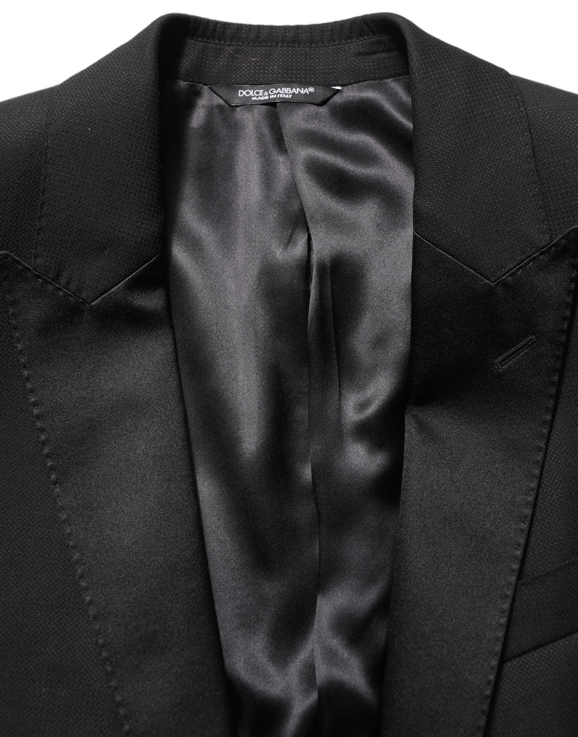 Dolce & Gabbana Black MARTINI Slim Fit Formal 3 Piece Men's Suit