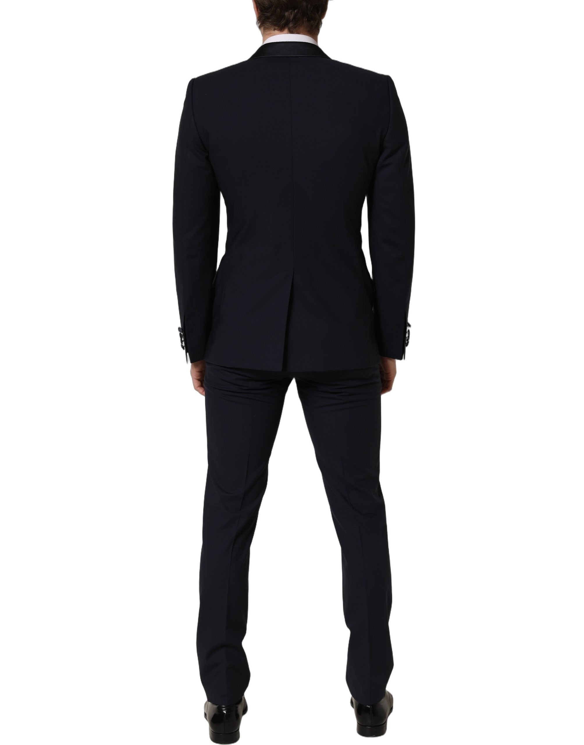 Dolce & Gabbana Black Wool Slim Fit Formal 2 Piece Men Men's Suit (Pre-Owned)
