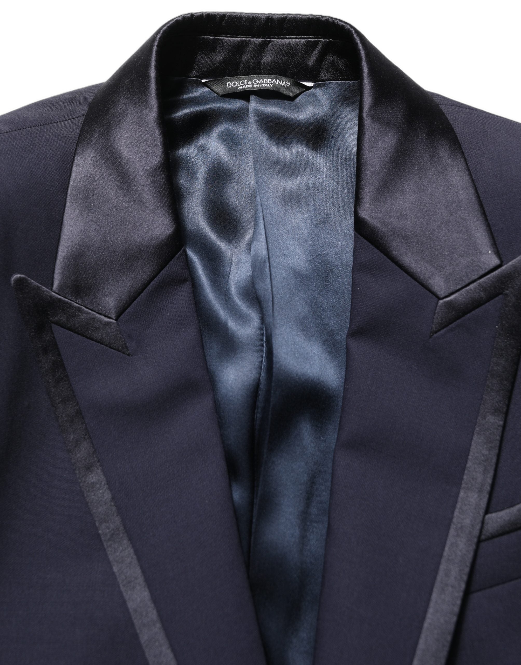 Dolce & Gabbana Black Wool Slim Fit Formal 2 Piece Men Men's Suit (Pre-Owned)