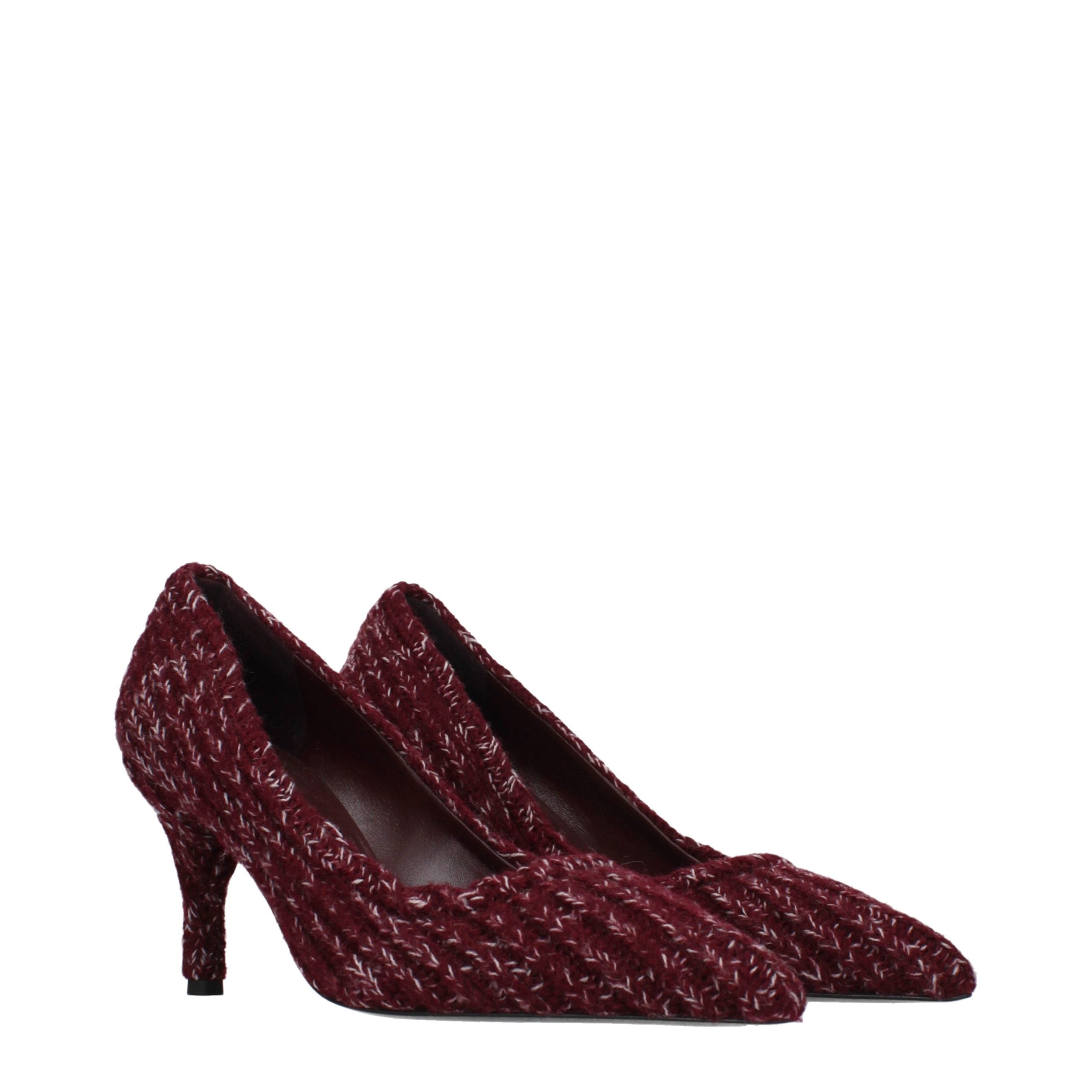 Prada Red Fabric Mid Heel Women's Pumps