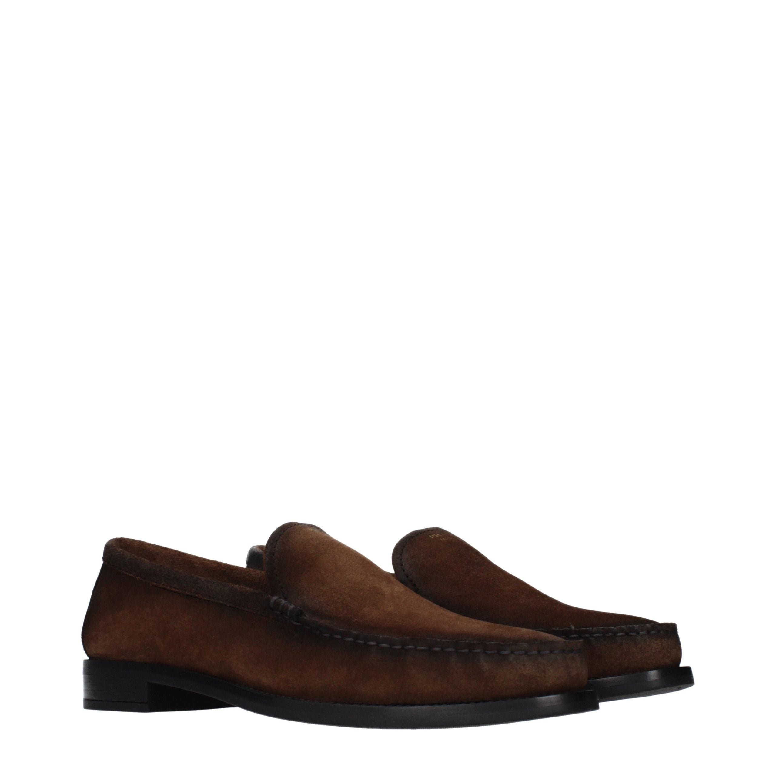 Prada Brown Leather Slip-On Women's Loafers