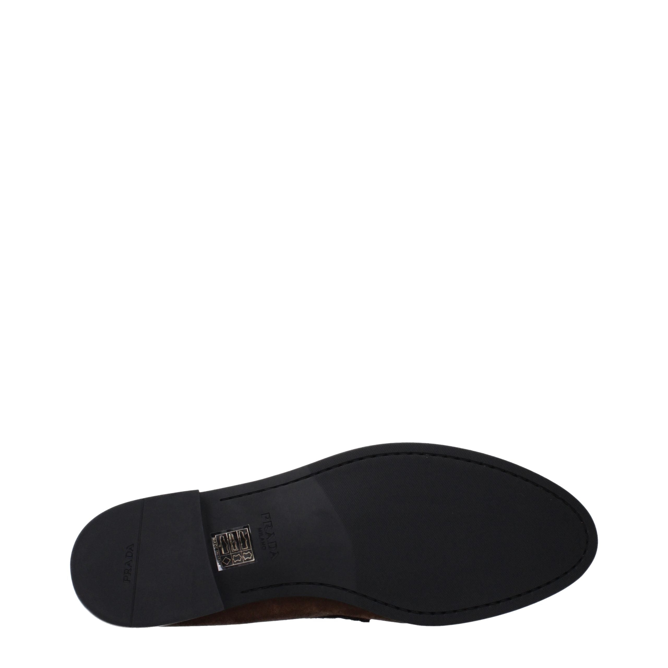 Prada Brown Leather Slip-On Women's Loafers