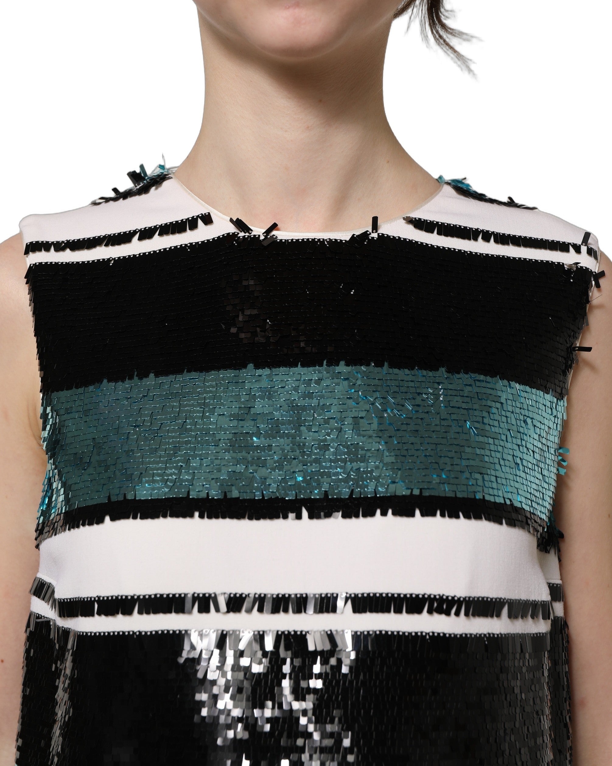 Dolce & Gabbana Multicolor Sequined Sleeveless Shift Women's Dress