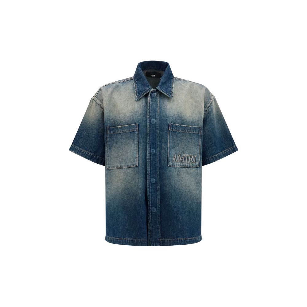 Amiri Blue Denim Men's Shirt
