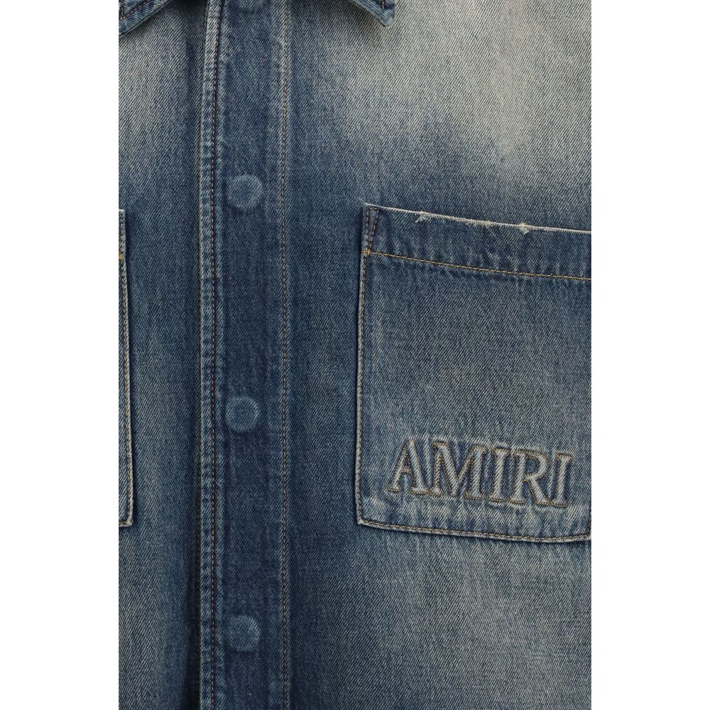 Amiri Blue Denim Men's Shirt