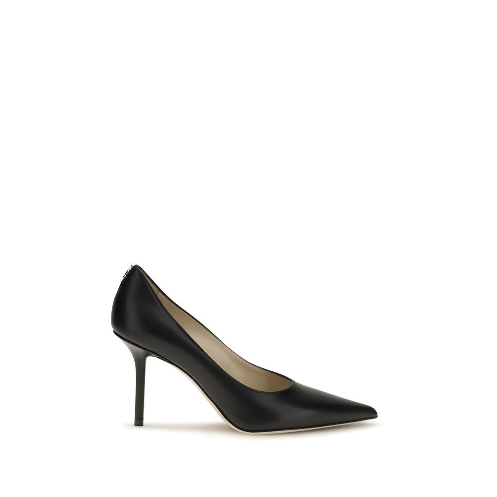 Jimmy Choo Black Calf Leather Bos Taurus High Heel Women's Pumps