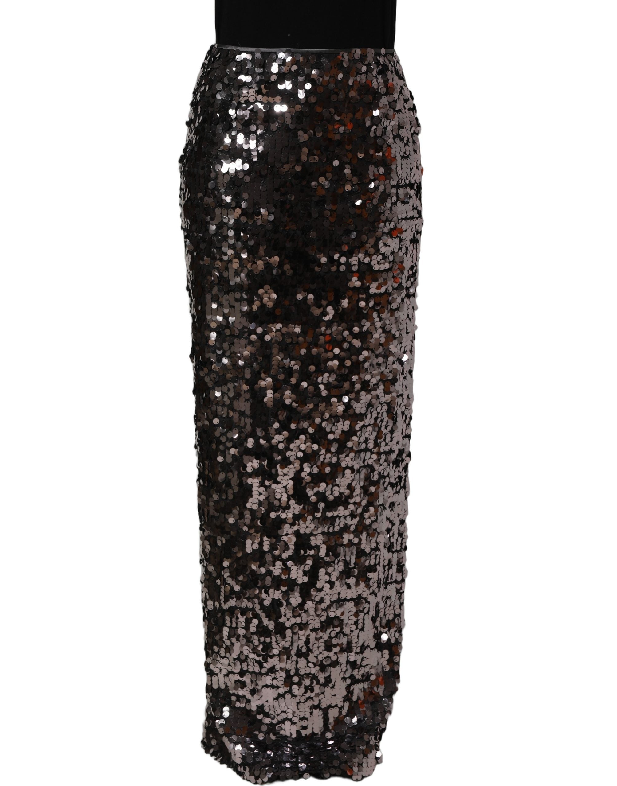 Dolce & Gabbana Brown Sequinned Embellished PencilCut Women's Skirt