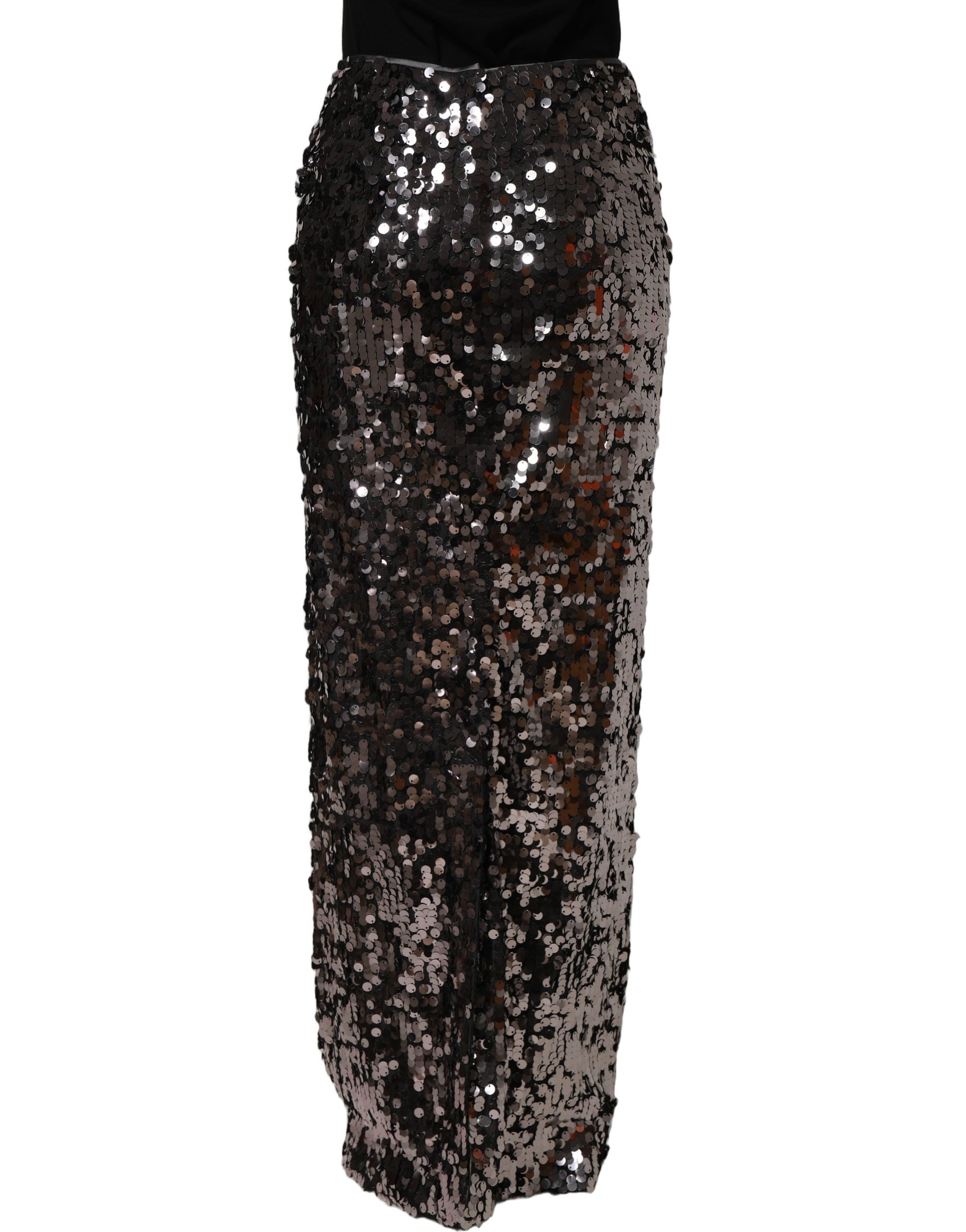 Dolce & Gabbana Brown Sequinned Embellished PencilCut Women's Skirt