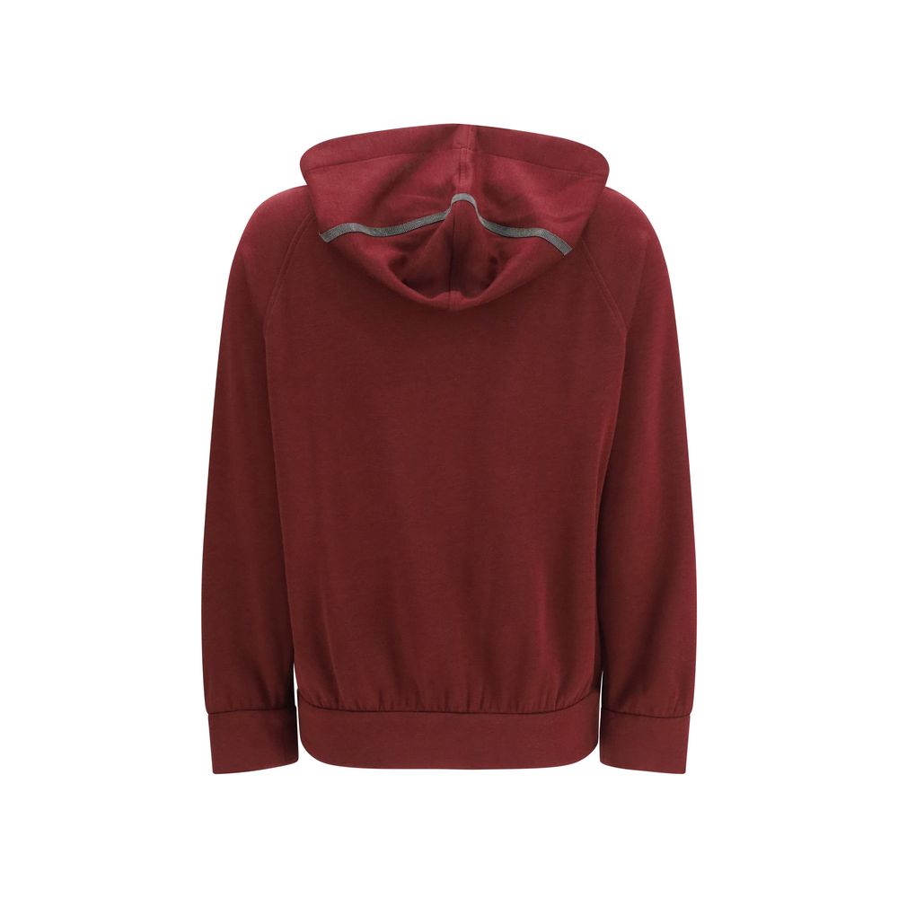 Brunello Cucinelli Bordeaux Cotton Women's Sweatshirt