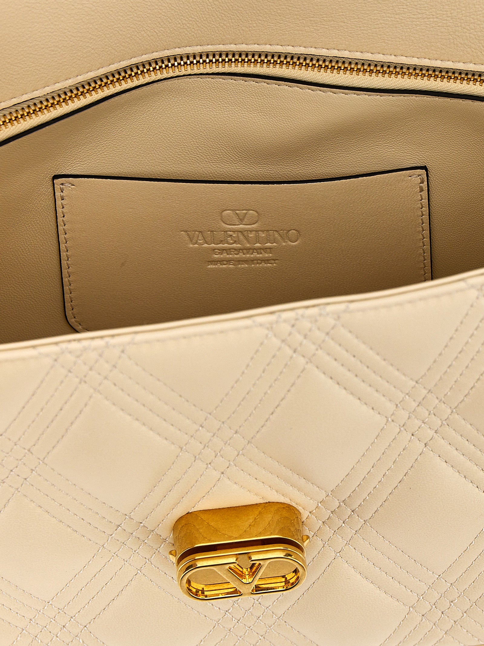 Valentino Garavani White Lamb Leather Shoulder Women's Bag