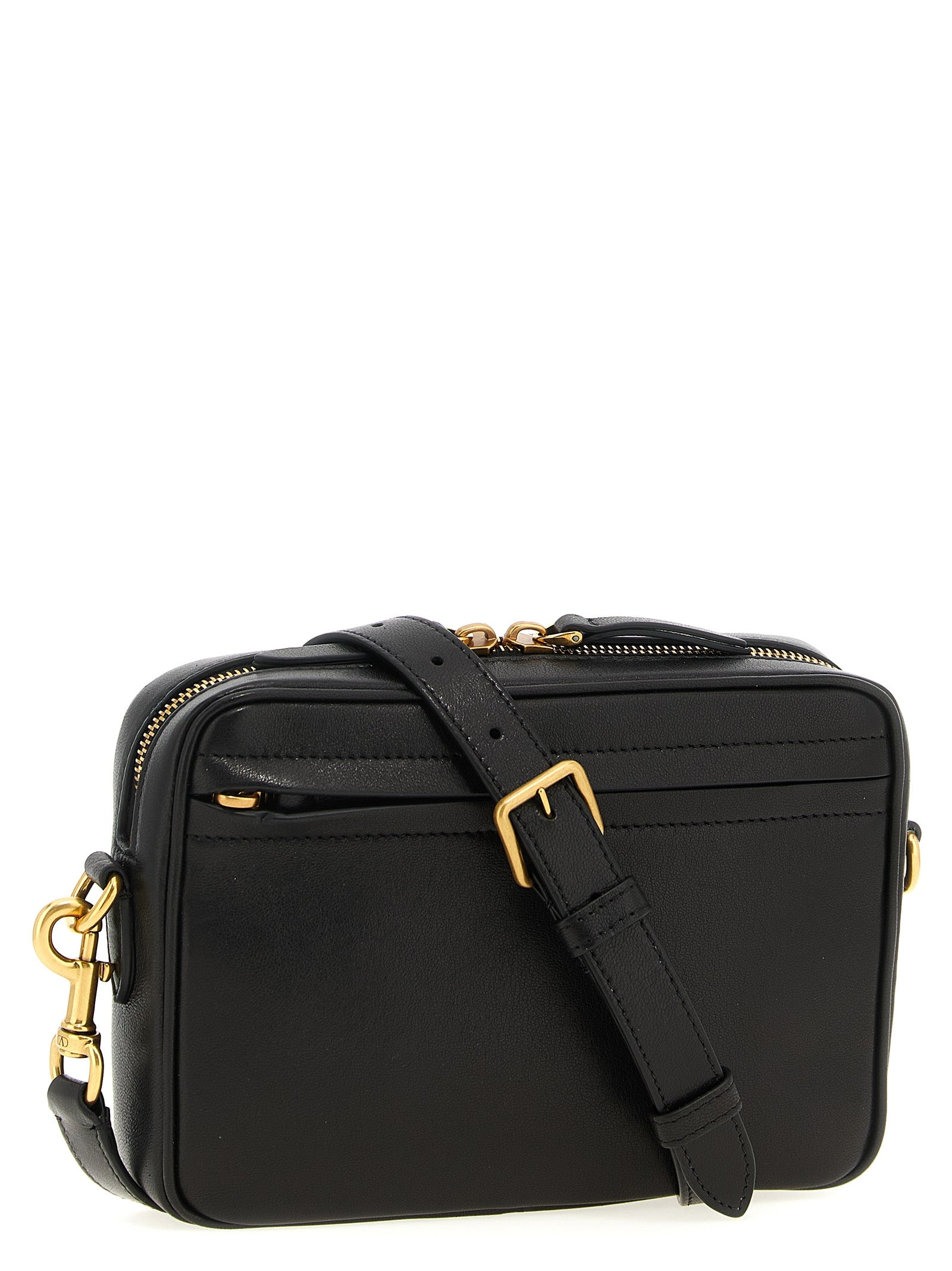 Valentino Garavani Brown Lamb Leather Crossbody  Bag