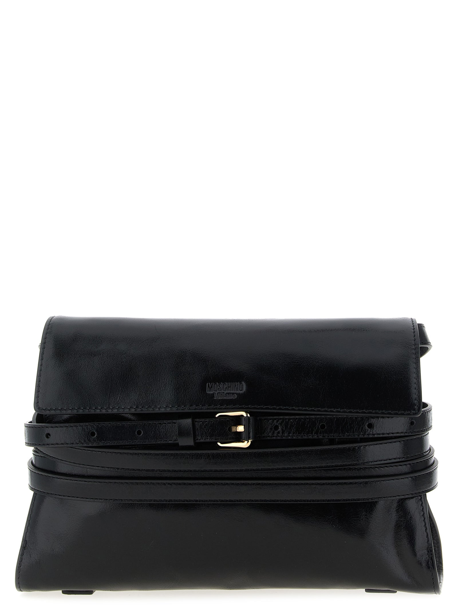 Moschino Black Leather Crossbody Women's Bag