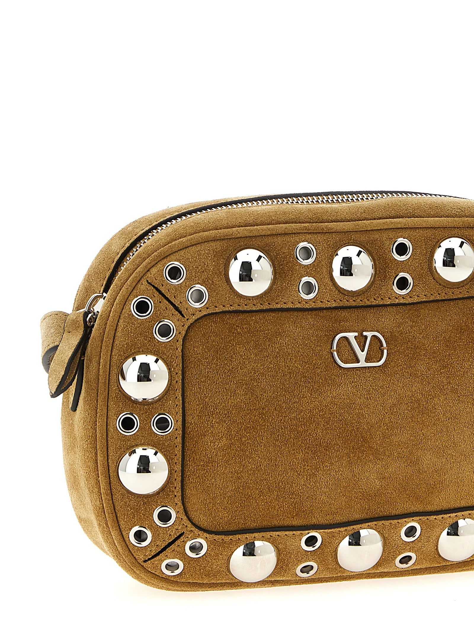 Valentino Garavani Beige Cowhide Crossbody  Bag