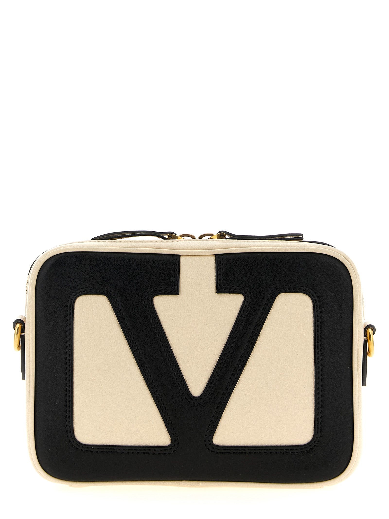Valentino Garavani Bicolor Lamb Leather Crossbody  Bag