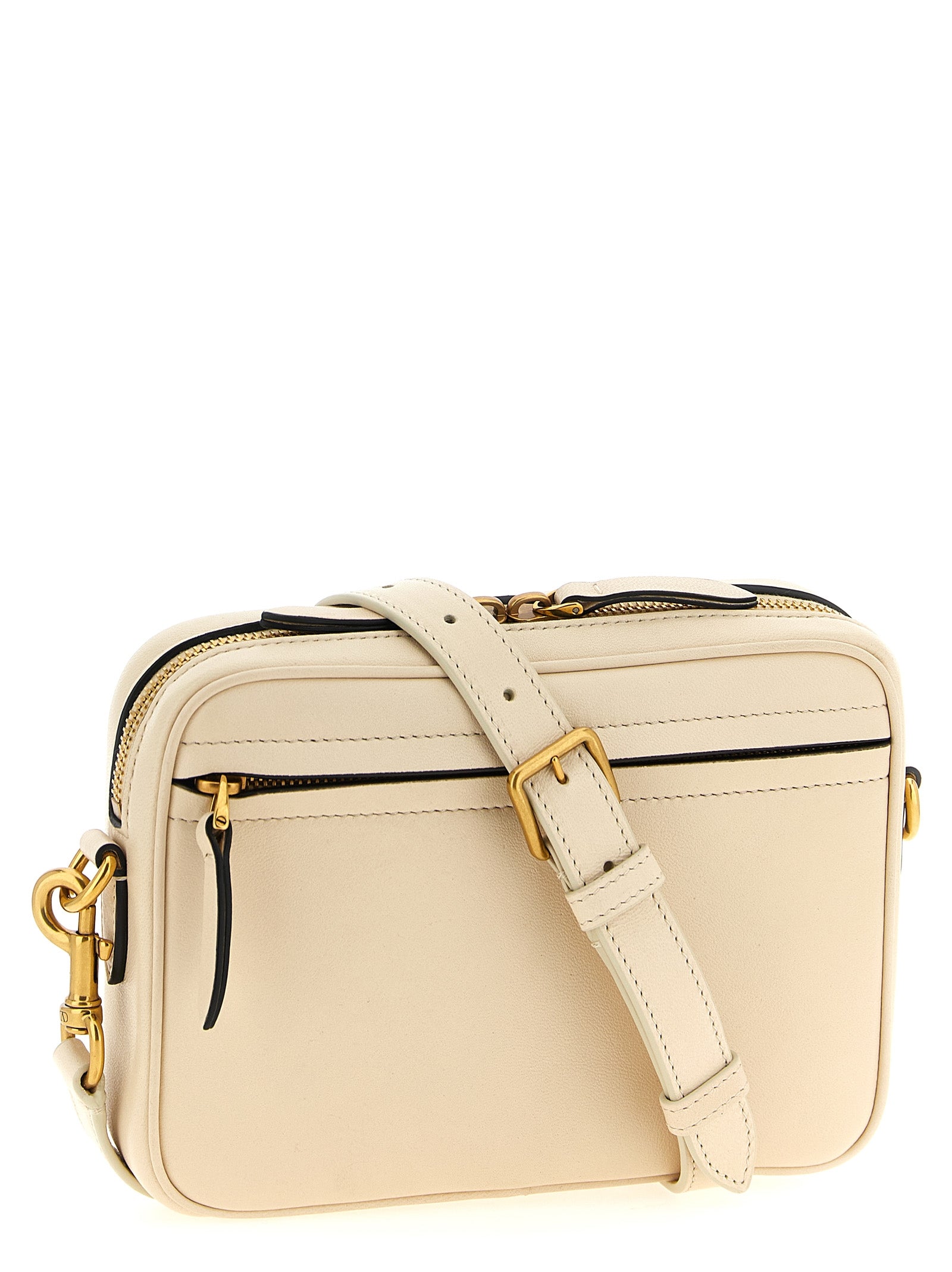 Valentino Garavani Bicolor Lamb Leather Crossbody  Bag