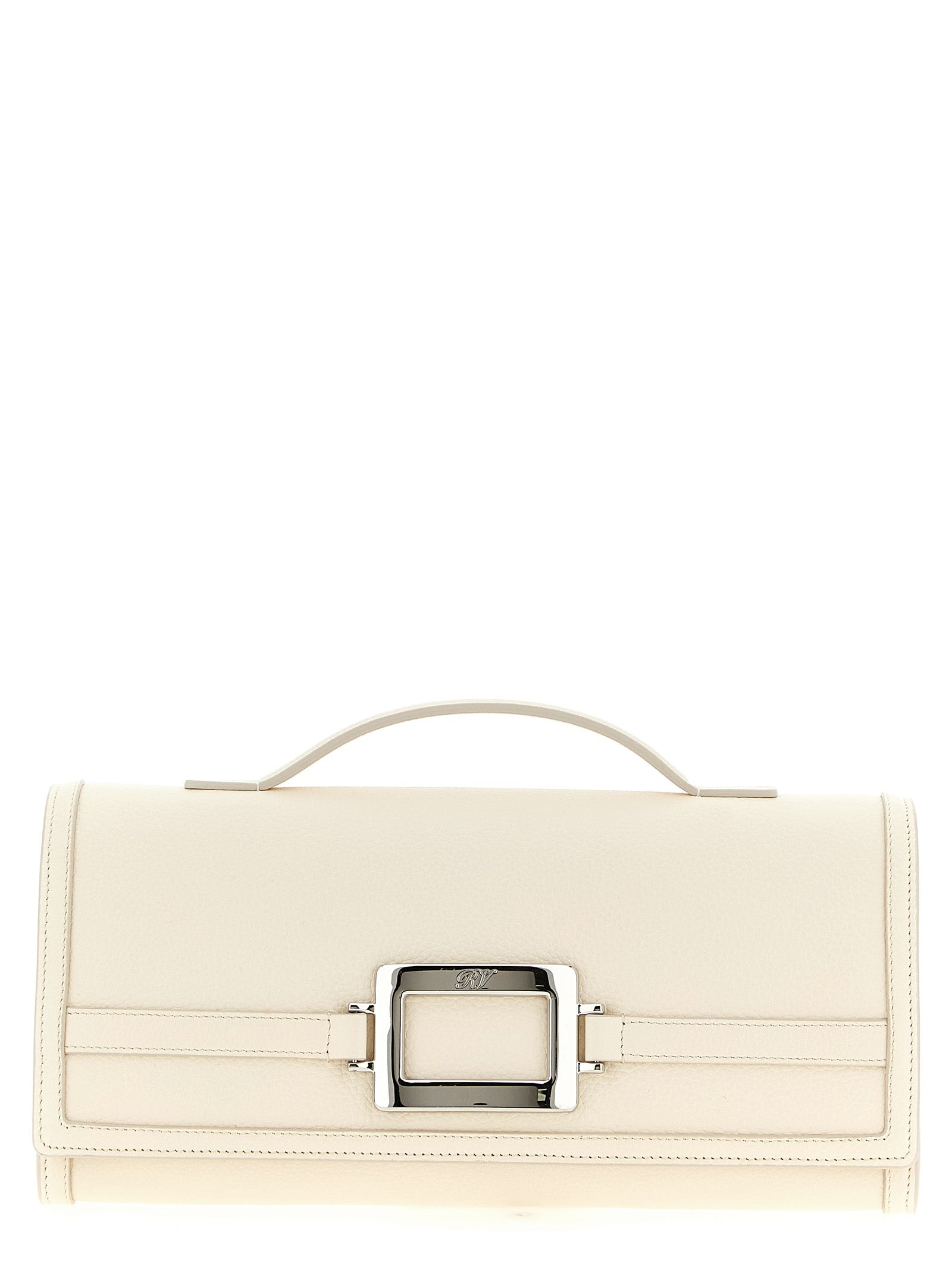 Roger Vivier White Calfskin Clutch Women's Bag
