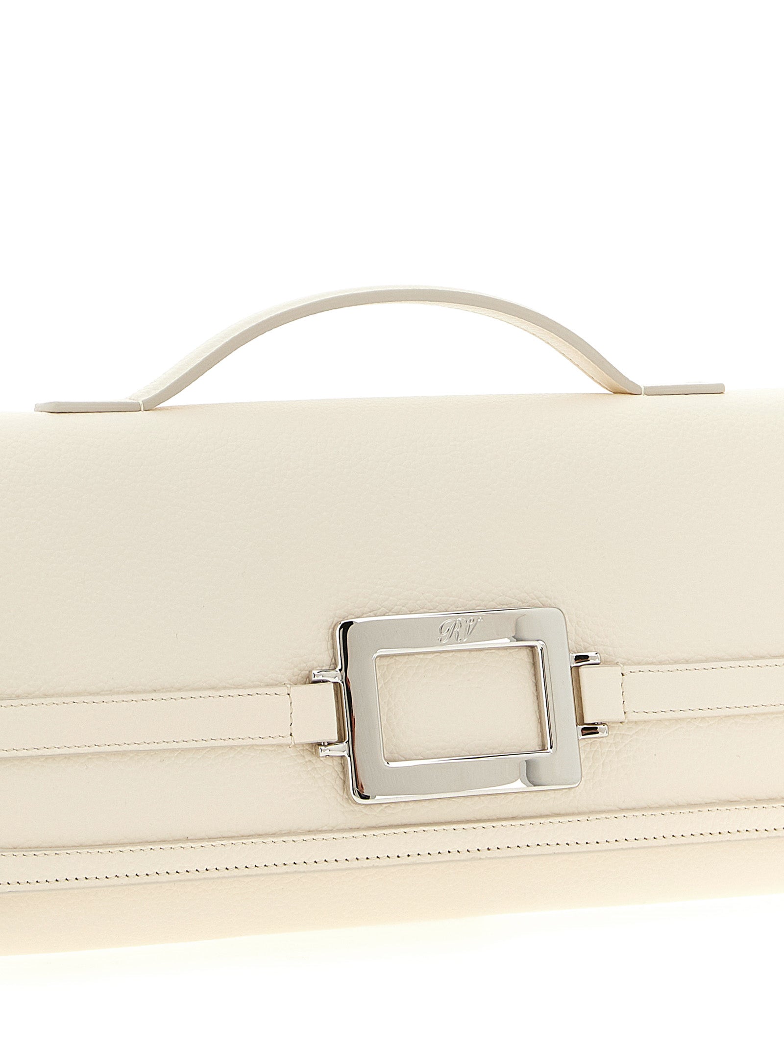 Roger Vivier White Calfskin Clutch Women's Bag