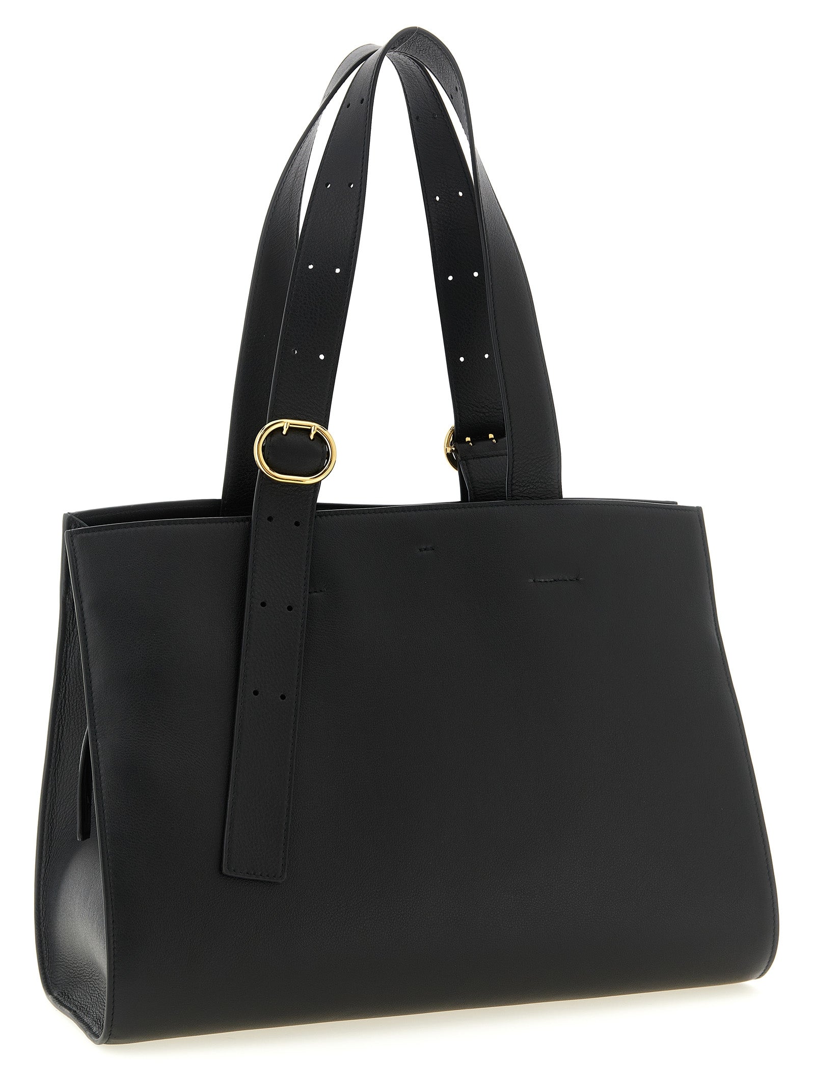 Jil Sander Black Calfskin Tote Women's Bag