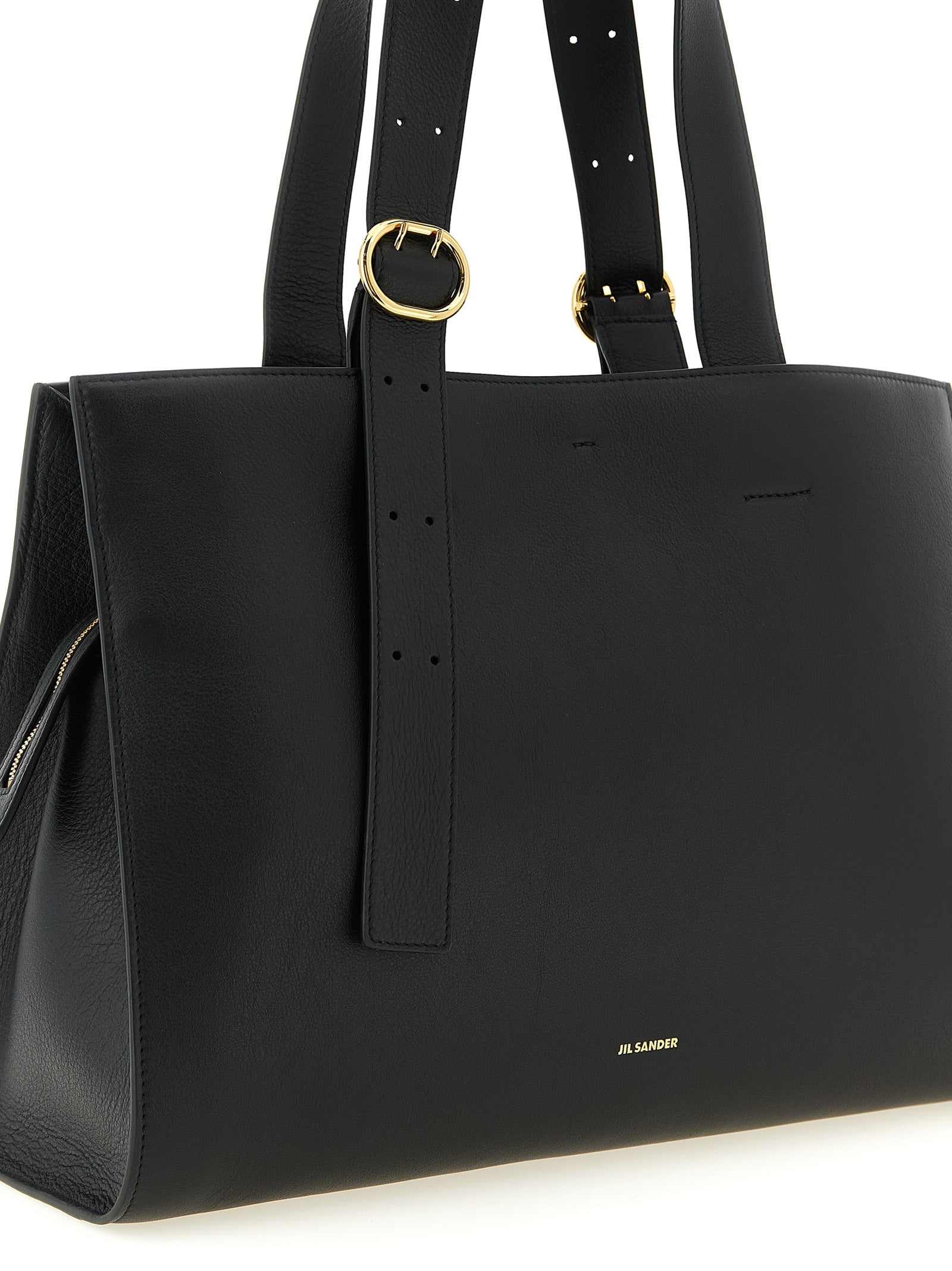 Jil Sander Black Calfskin Tote Women's Bag