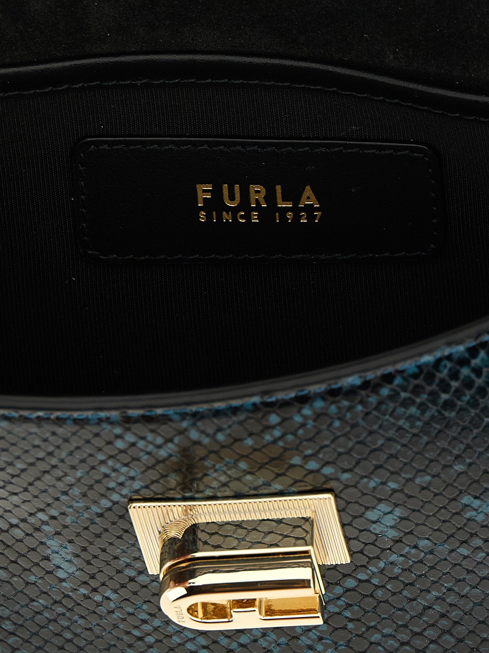 Furla Blue Goatskin Crossbody Women's Bag