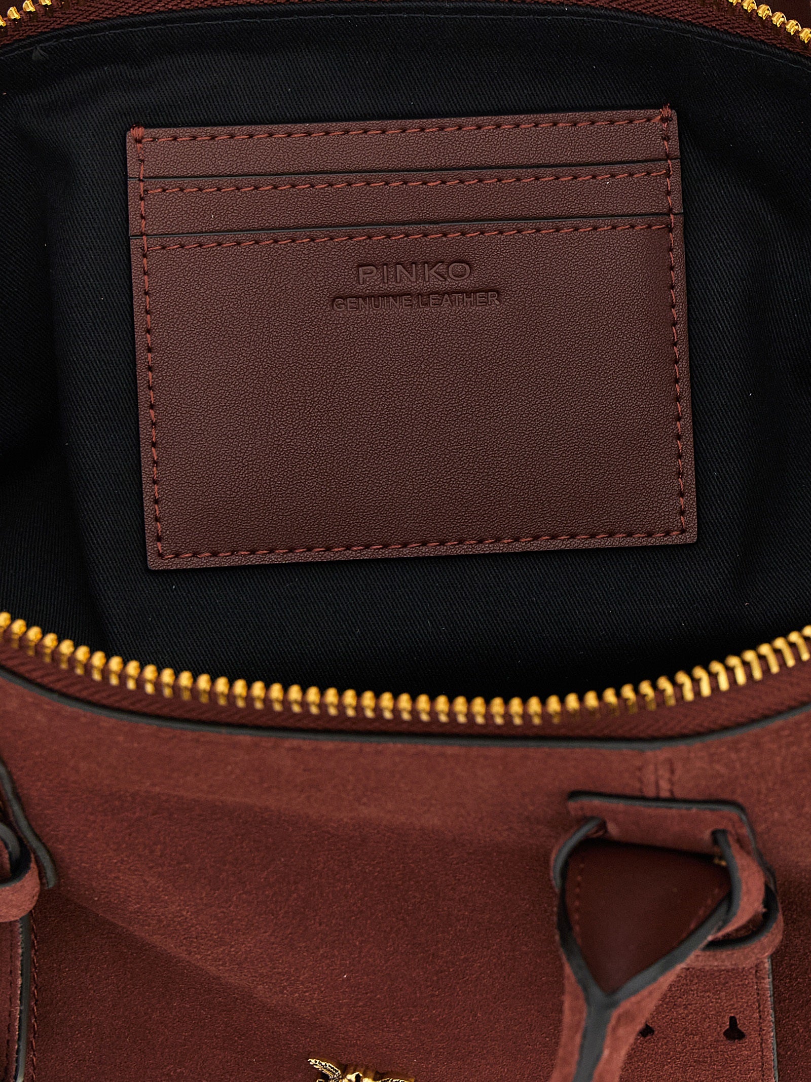 PINKO Bordeaux Cowhide Shoulder Women's Bag