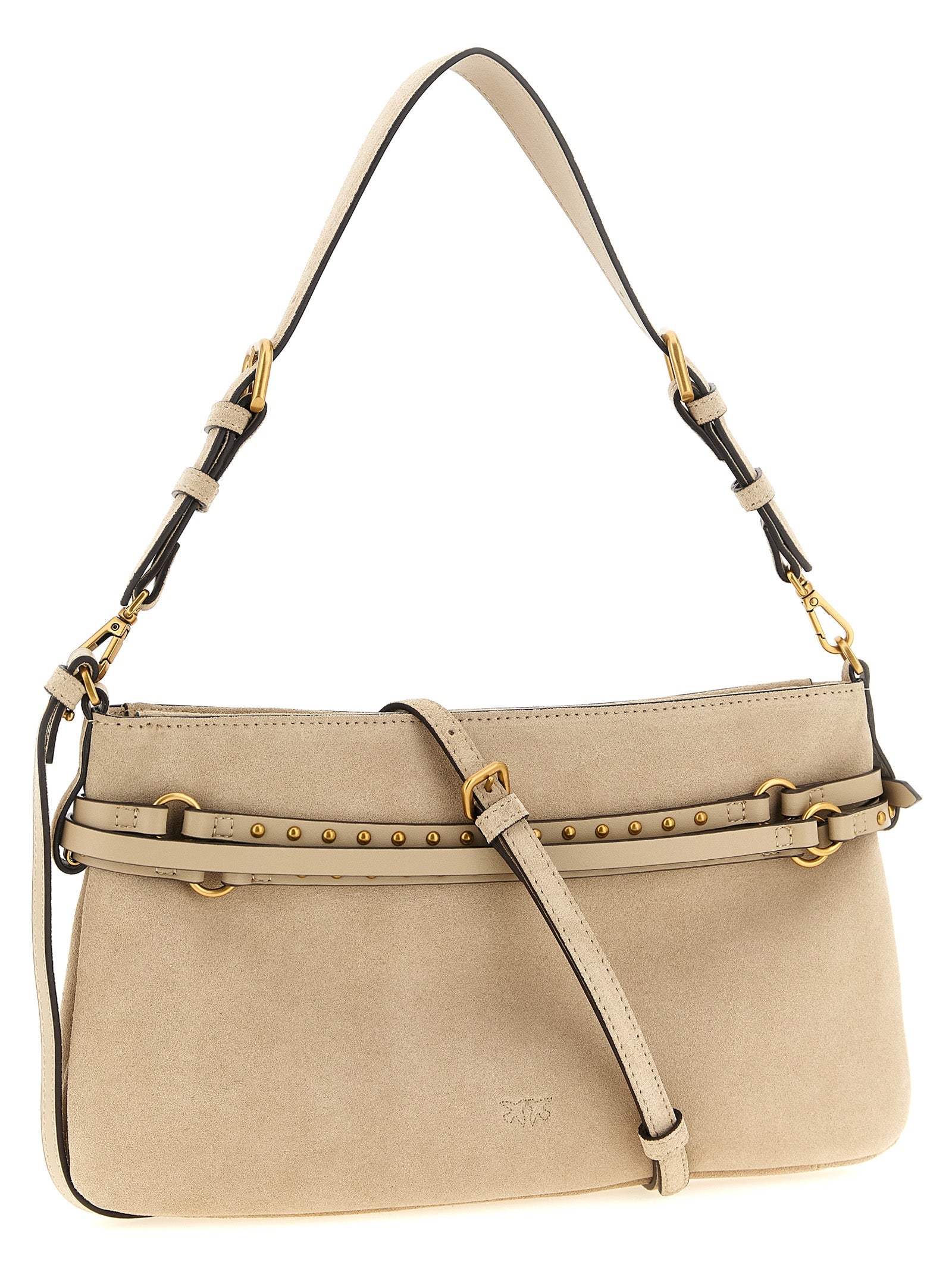 PINKO Beige Cowhide Shoulder Women's Bag