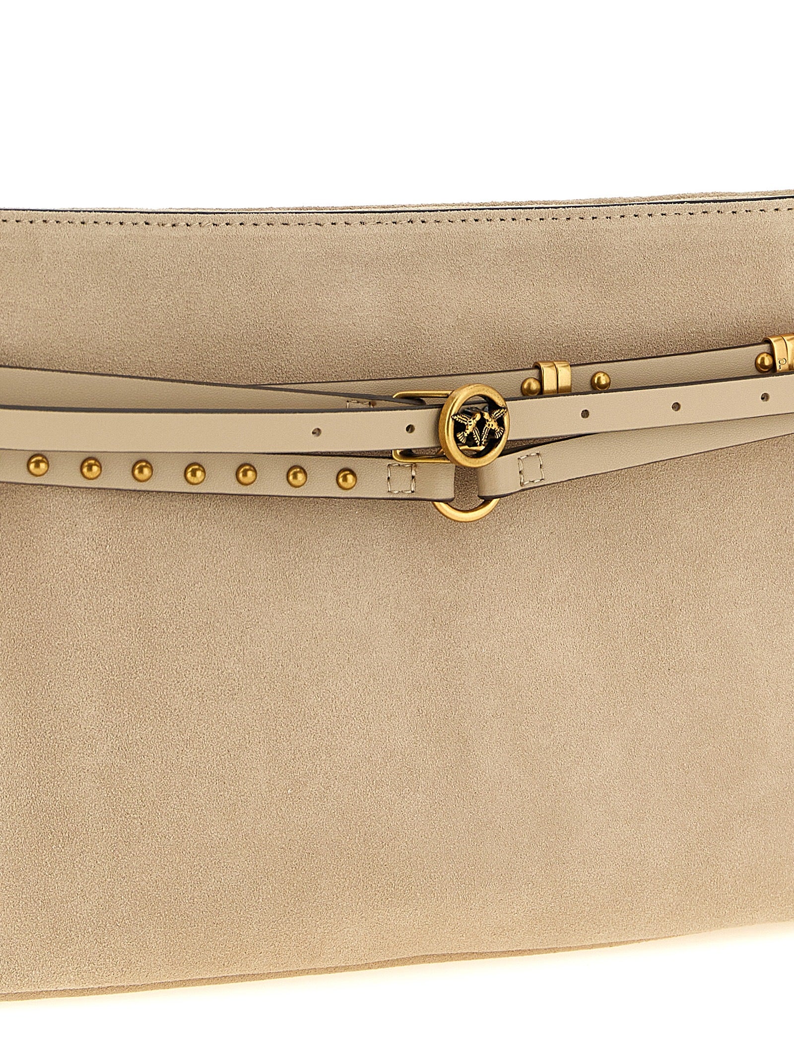 PINKO Beige Cowhide Shoulder Women's Bag