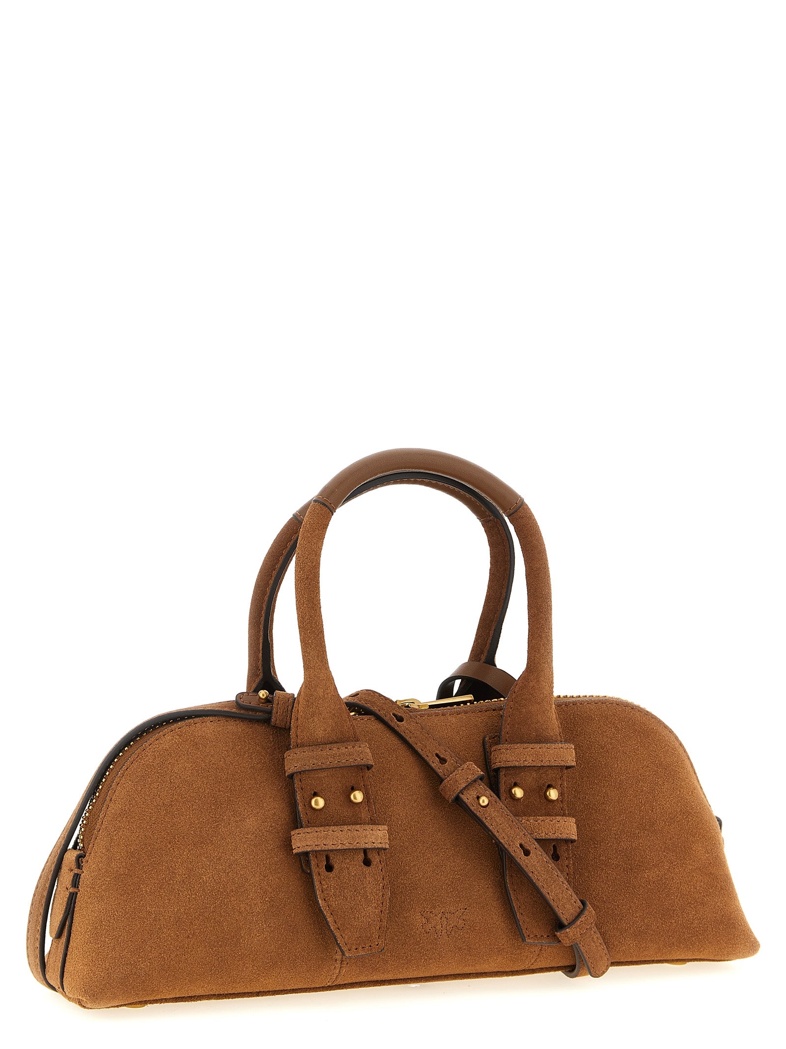 PINKO Brown Cowhide Shoulder Women's Bag