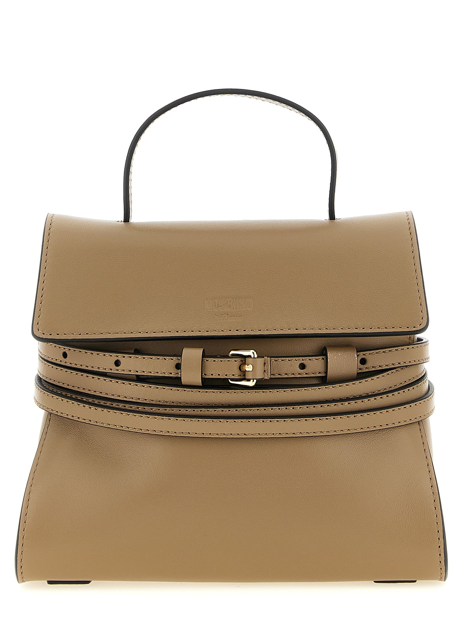 Moschino Beige Napa Leather / Calf Bos Taurus Women's Handbag