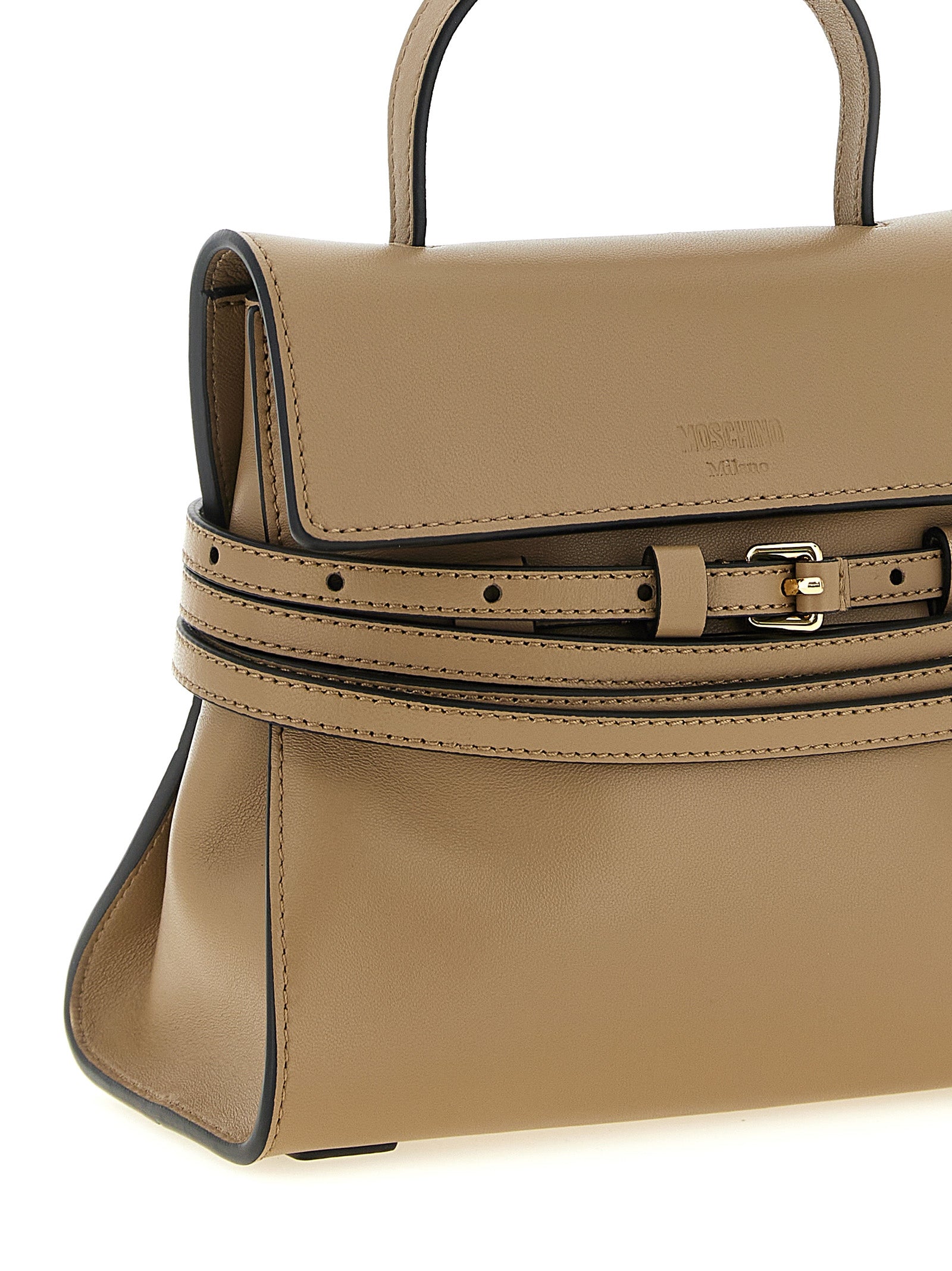 Moschino Beige Napa Leather / Calf Bos Taurus Women's Handbag