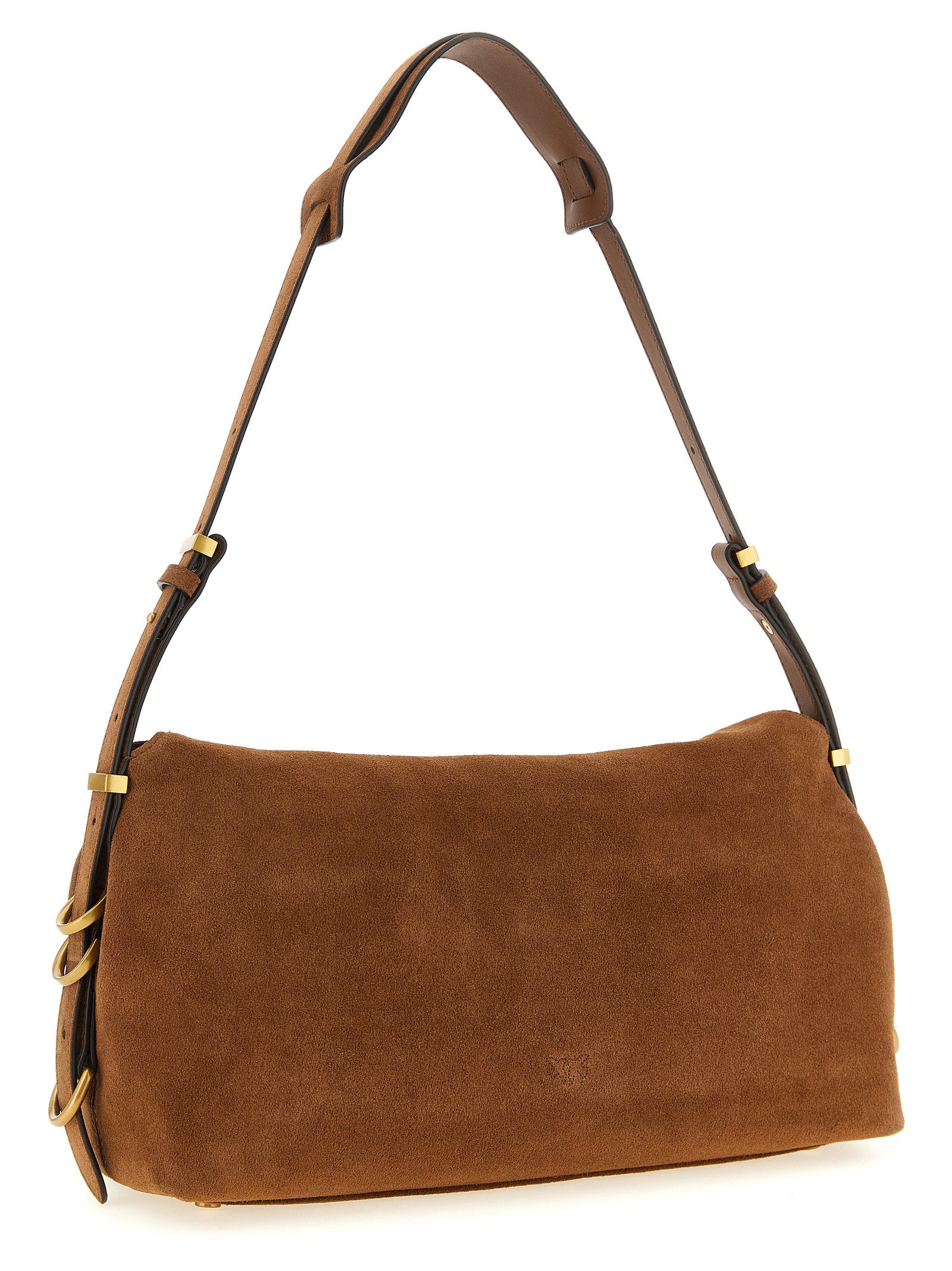 PINKO Brown Cowhide Shoulder Women's Bag