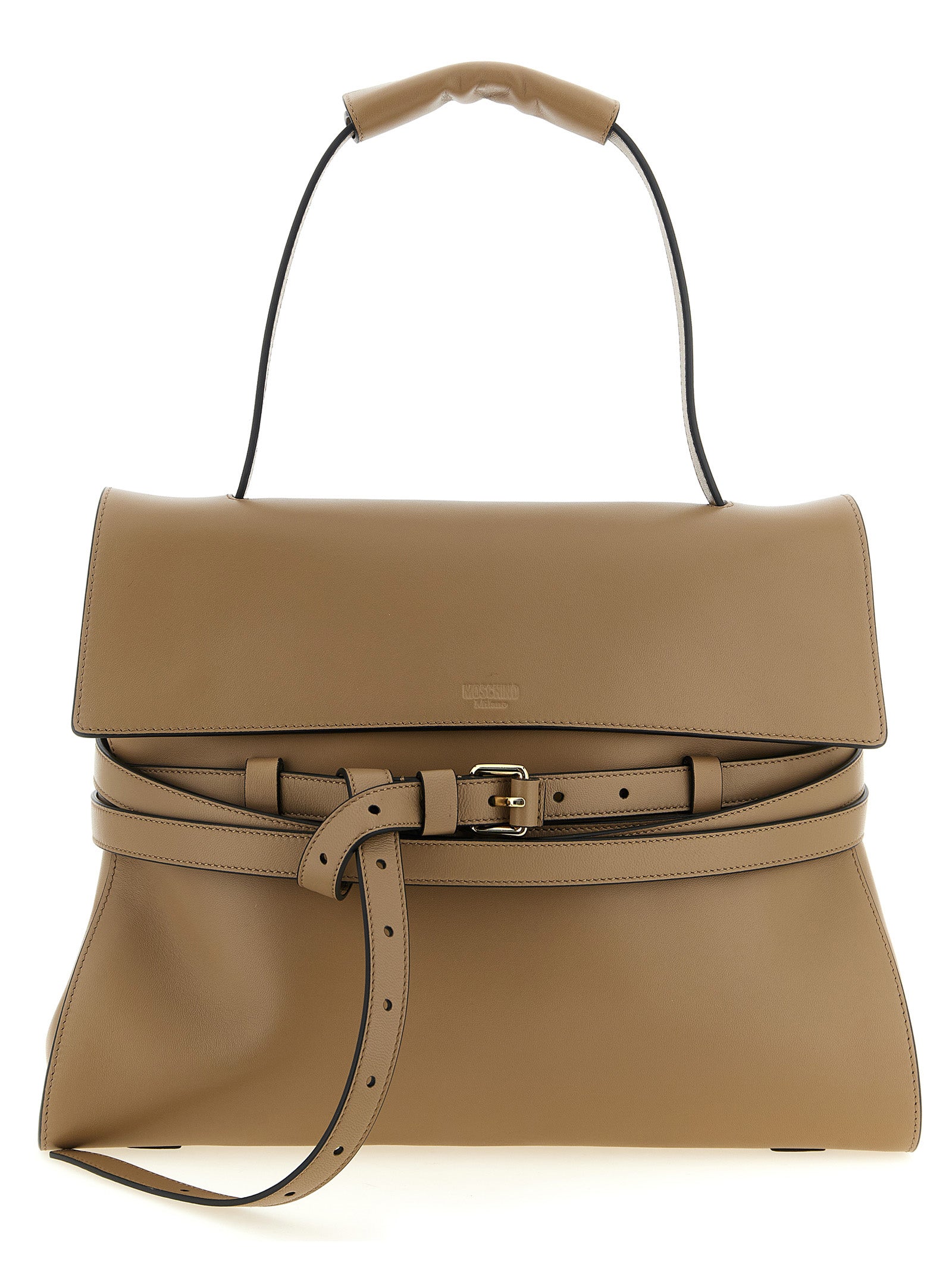 Moschino Beige Napa Leather / Calf Bos Taurus Shoulder Women's Bag