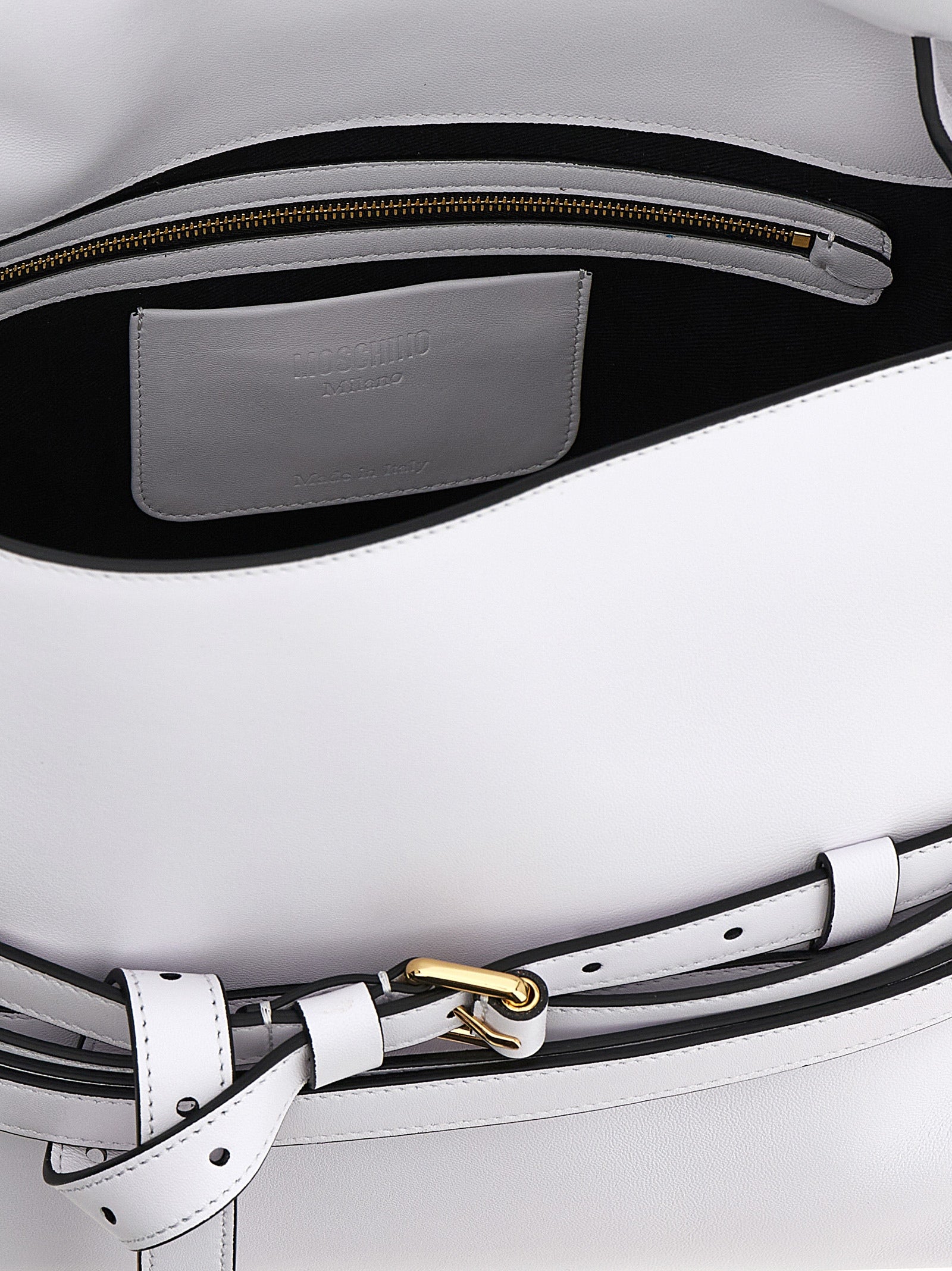 Moschino White Napa Leather / Calf Bos Taurus Shoulder Women's Bag