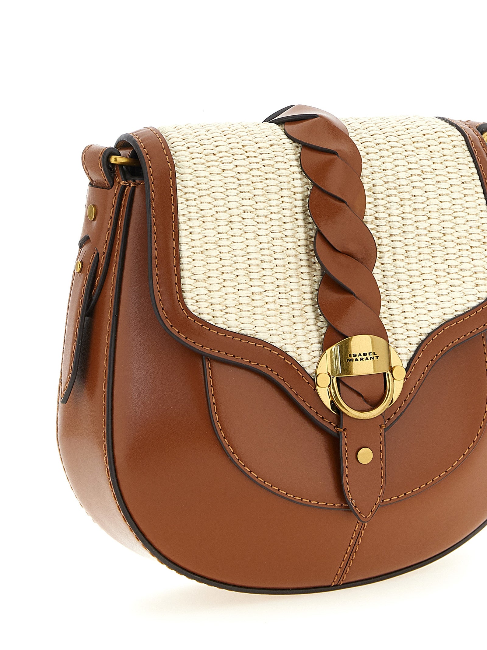 Isabel Marant Brown Calfskin Crossbody Women's Bag