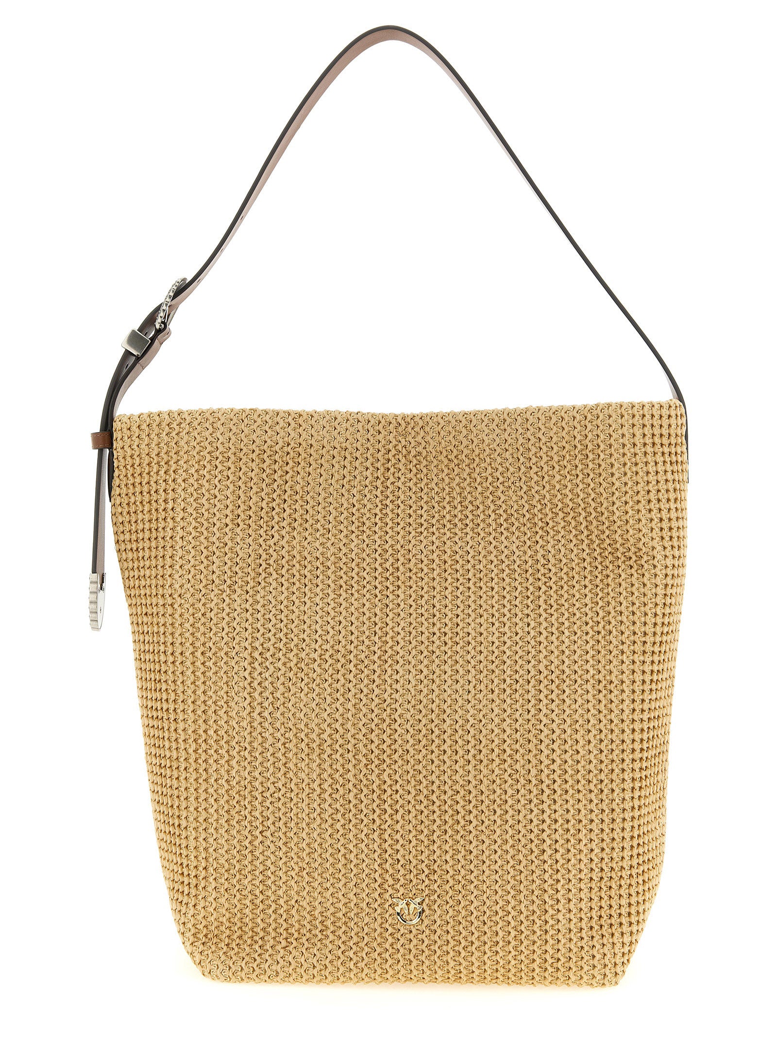 PINKO Beige Cowhide Shoulder Women's Bag