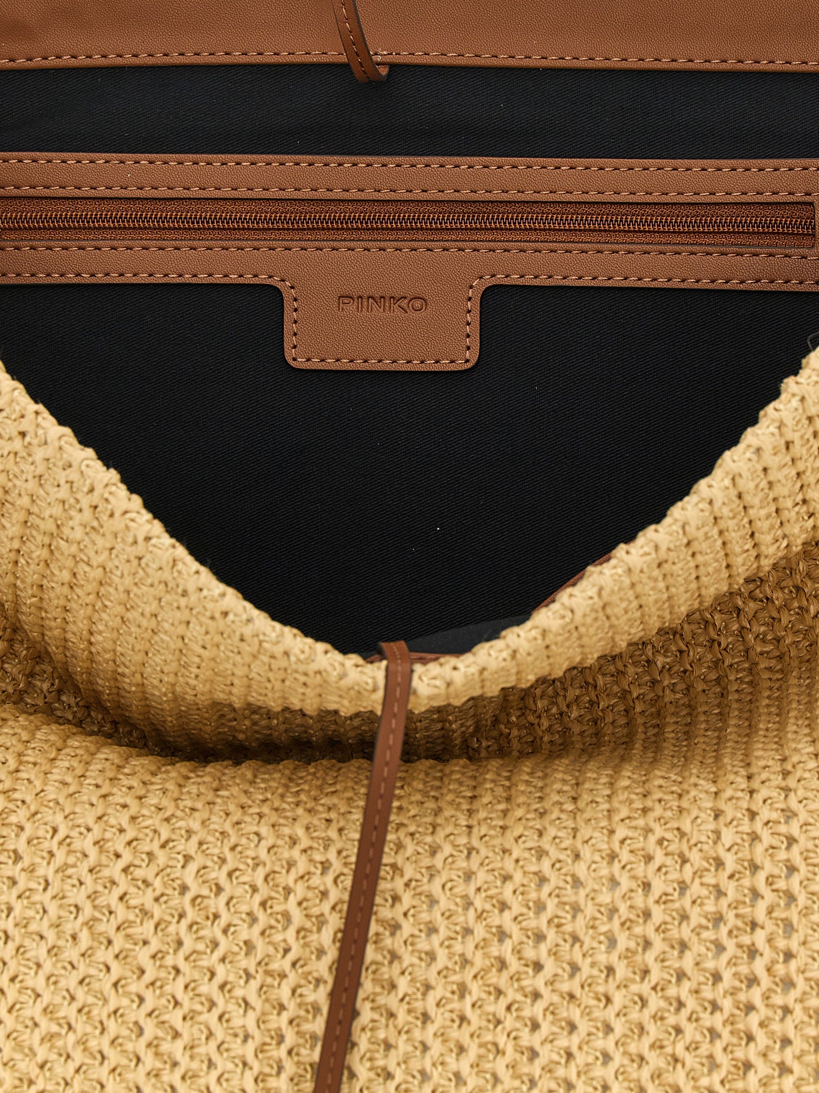 PINKO Beige Cowhide Shoulder Women's Bag