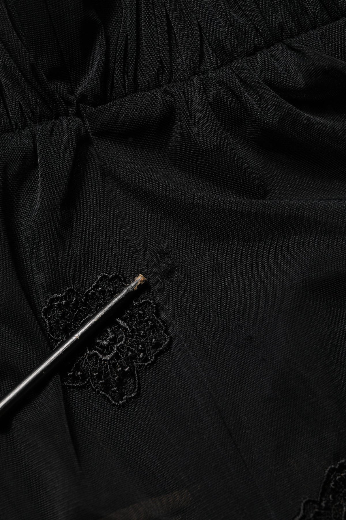 Dolce & Gabbana Black Polyester Mesh Sheer Crewneck Blouse Women's Top (Pre-Owned)