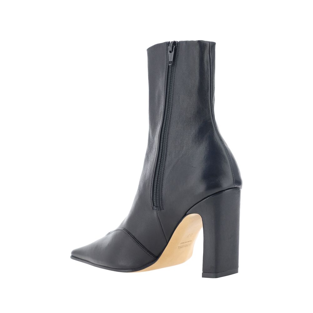 Khaite Black Calf Leather Bos Taurus Ankle Women's Boots
