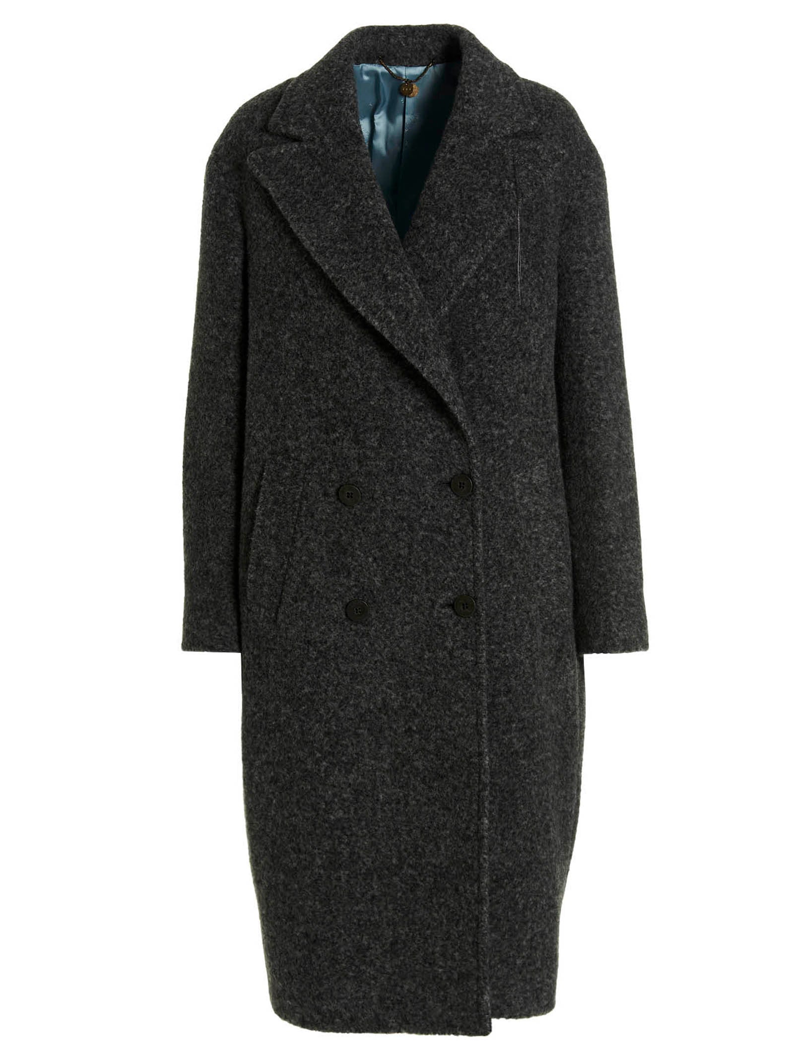 MAURIZIO MIRI Gray Viscose Women's Coat