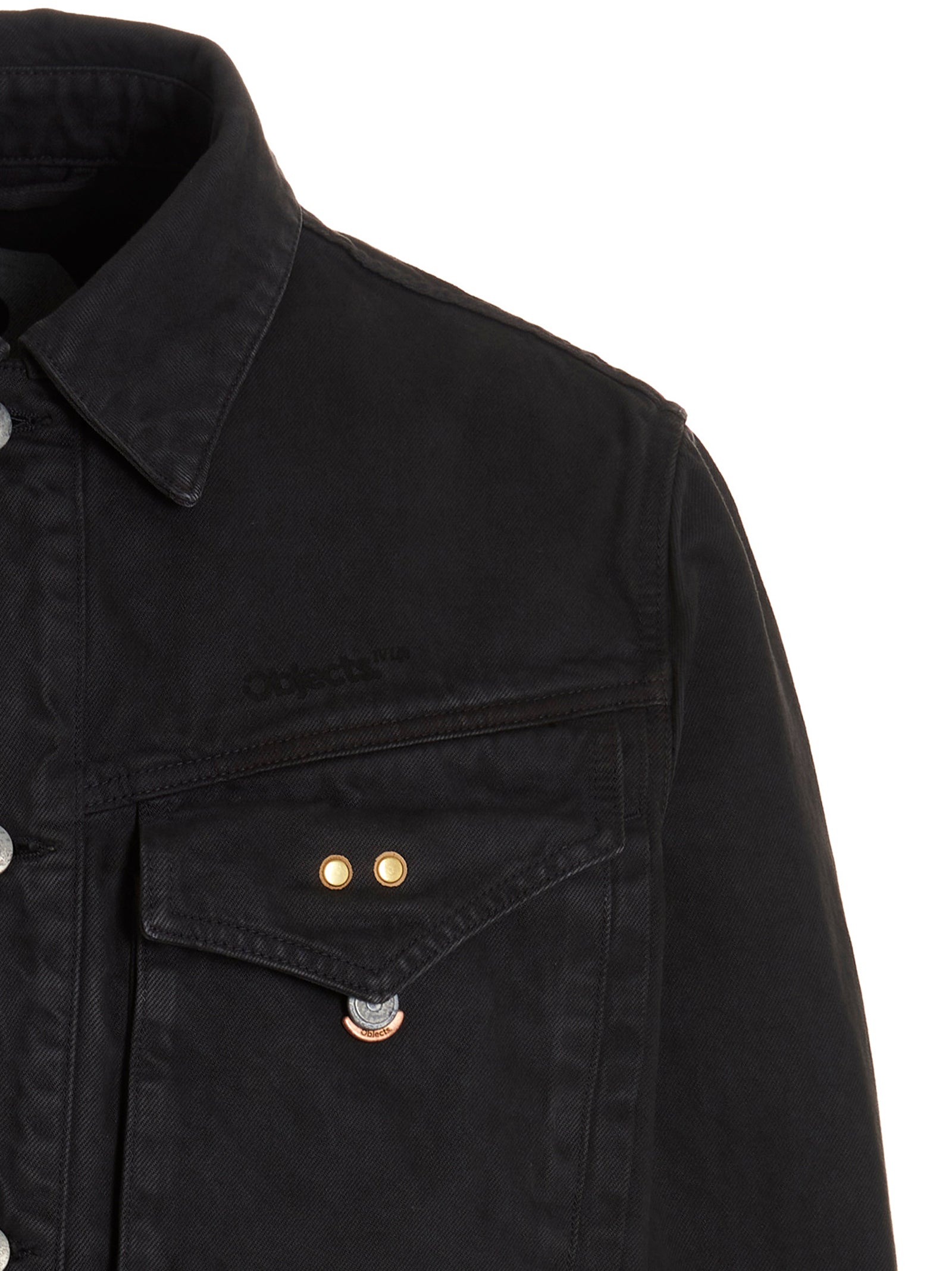 Objects IV Life Gray Cotton Denim Men's Jacket